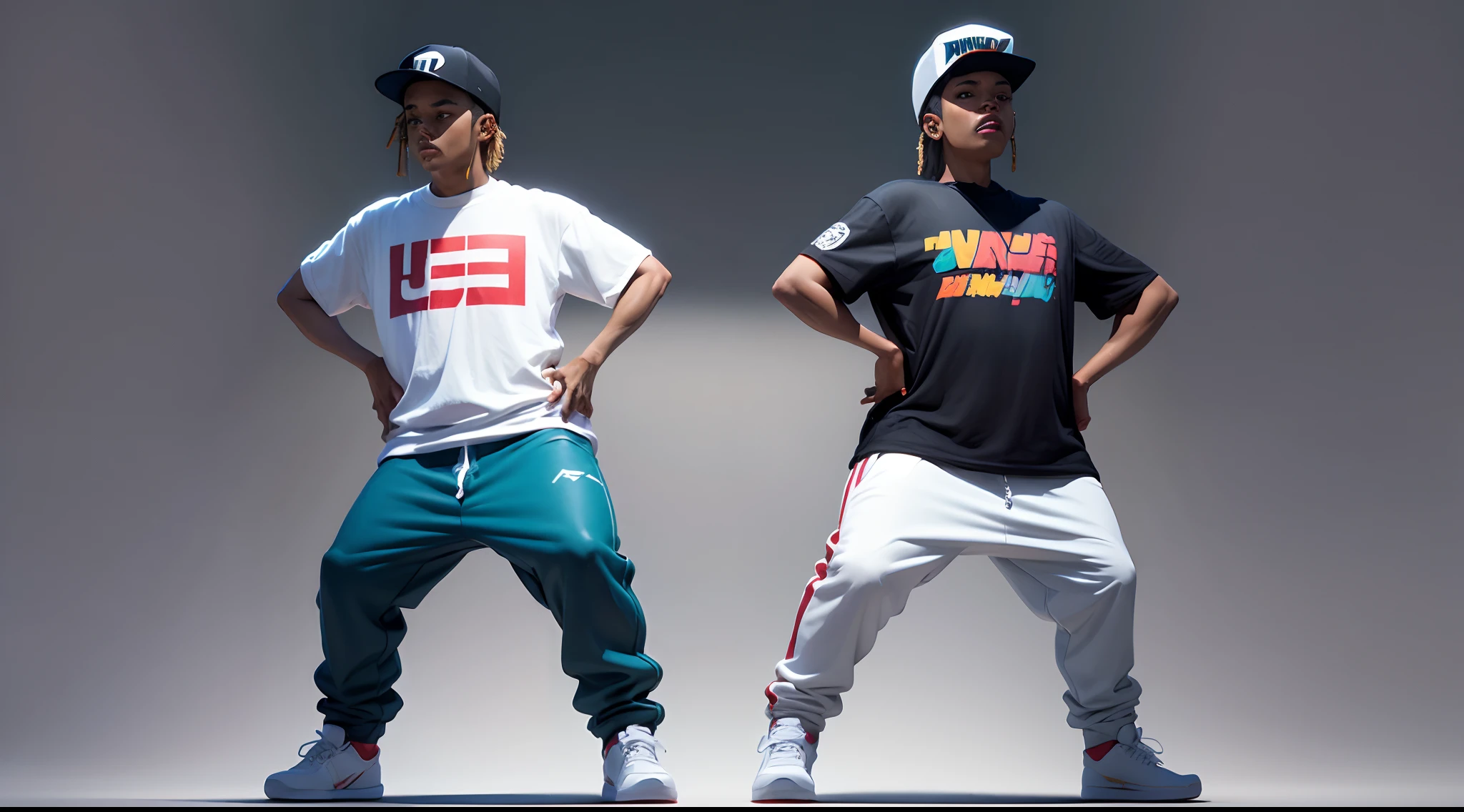 Full body dance illustration , usando uma roupa de hip hop com capuz,  Minimalista, RTX, UHD, cell-shading, 32k, ray tracing, bem definido, comic, Pintura digital, Cartoon, fotorrealista, desenho, Motor irreal, octan render, Shaders, 4D