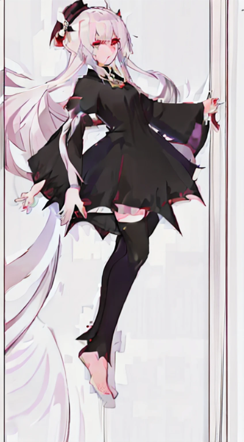(best quality,4k,8k,highres,masterpiece:1.2),ultra-detailed,realistic, HDR, A woman wearing a black dress and hat is dancing, yin-yang master, detailed art of yin-yang master, hu-tao, impact in Genshin Impact, a character in the "Azure Lane", full-body immortal cultivator, impact in Genshin Impact, Azure Lane style, the Zhongli in Genshin Impact, character in Genshin Impact