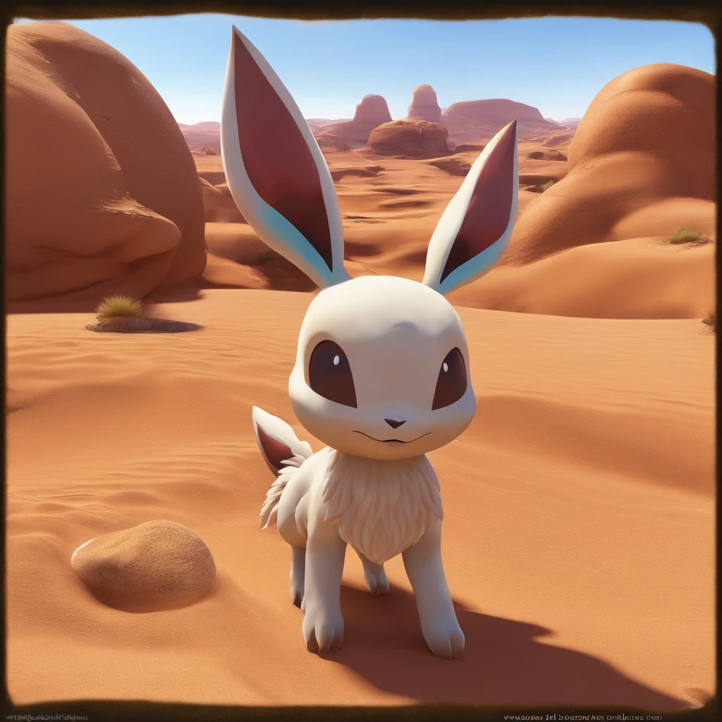 Pokémon Eeveelution Ground Type, desert, cracked dirt