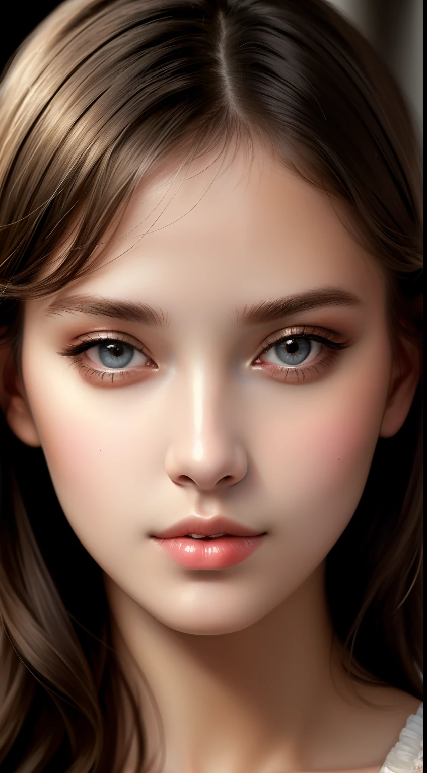 (masterpiece:1.4), most beautiful girl in the world, glossy lips, ultra detailed eyes, Absurdres, hdr, ultra detailed illustration, extremely detailed face, RAW photo, film grain, skin pores, trending on deviantart