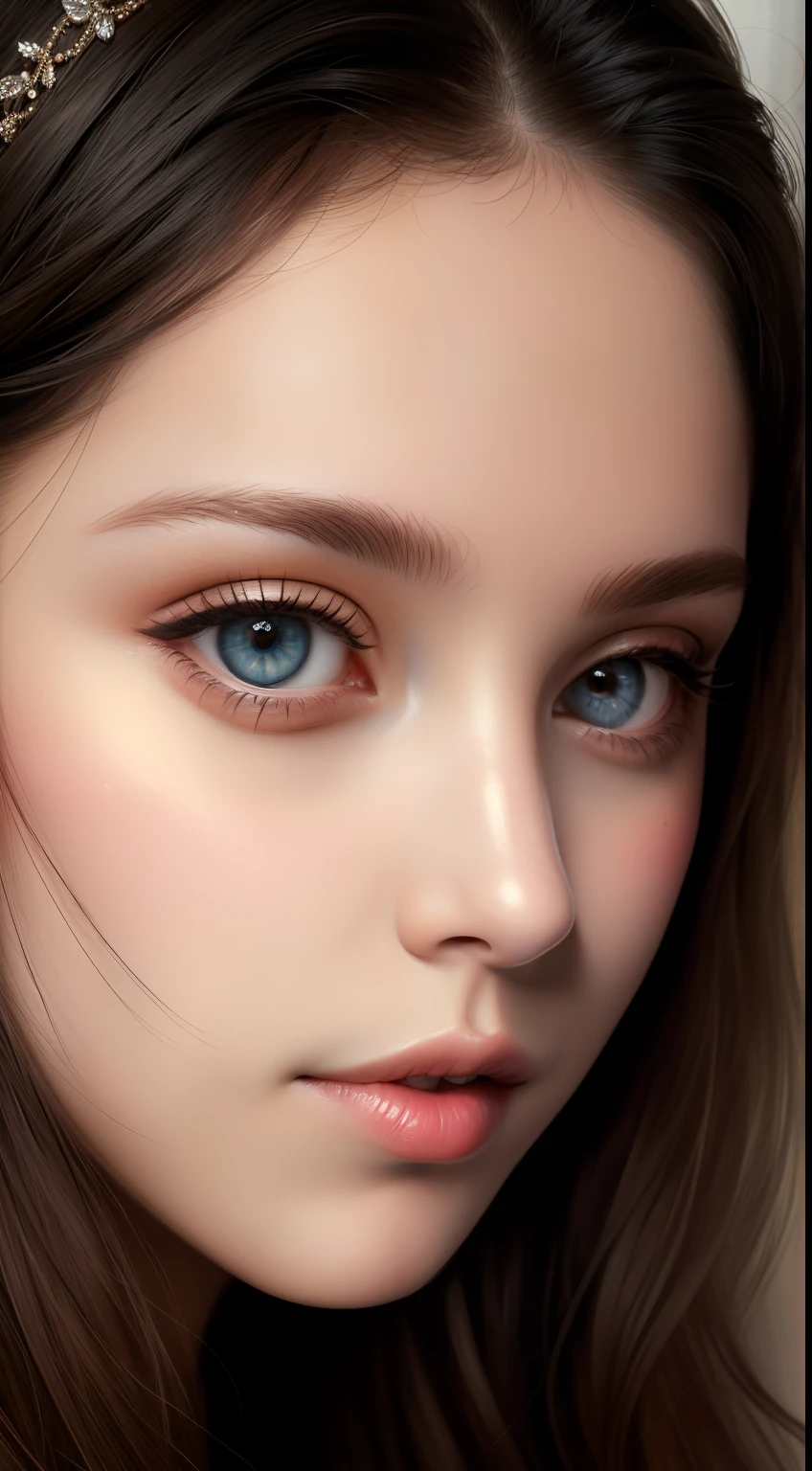 (masterpiece:1.4), most beautiful girl in the world, glossy lips, ultra detailed eyes, Absurdres, hdr, ultra detailed illustration, extremely detailed face, RAW photo, film grain, skin pores, trending on deviantart