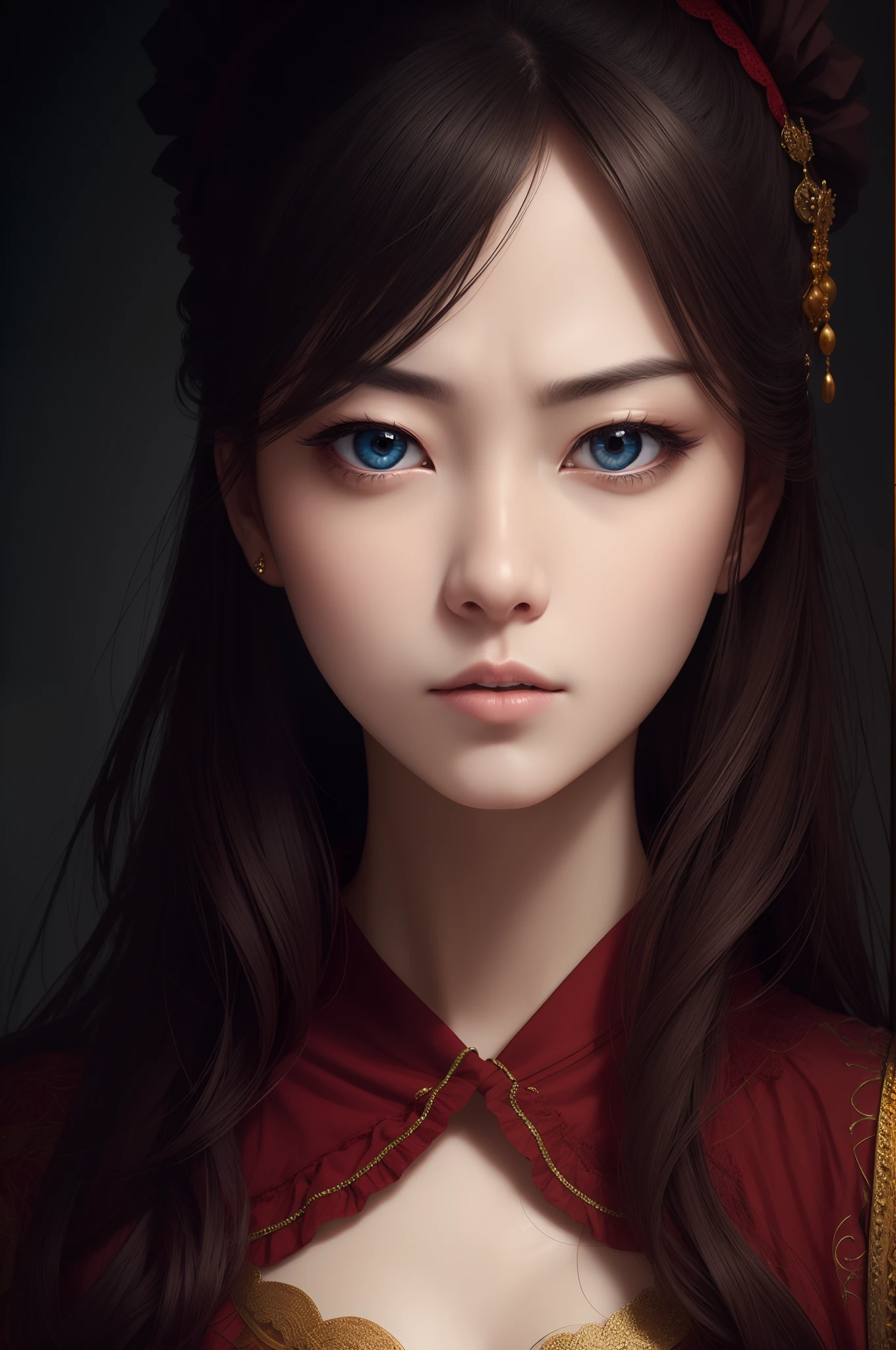 Woman with puzzled face、Top image quality、Masterpiece、4k、
独奏、