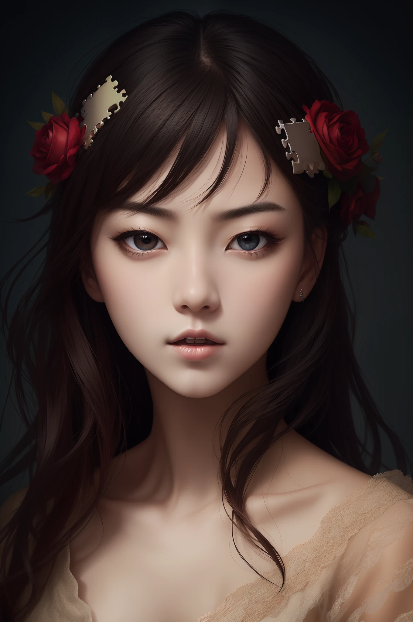 Woman with puzzled face、Top image quality、Masterpiece、4k、
独奏、