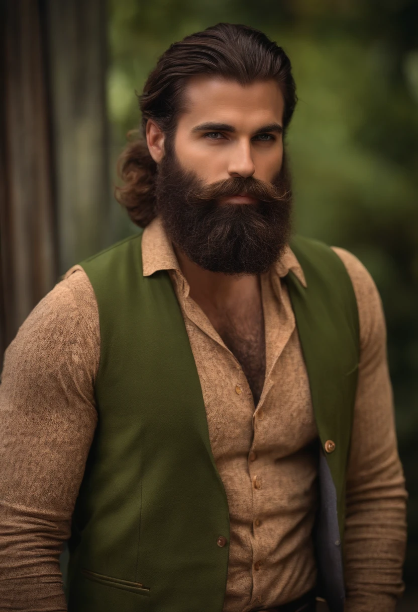burly beard hairy man