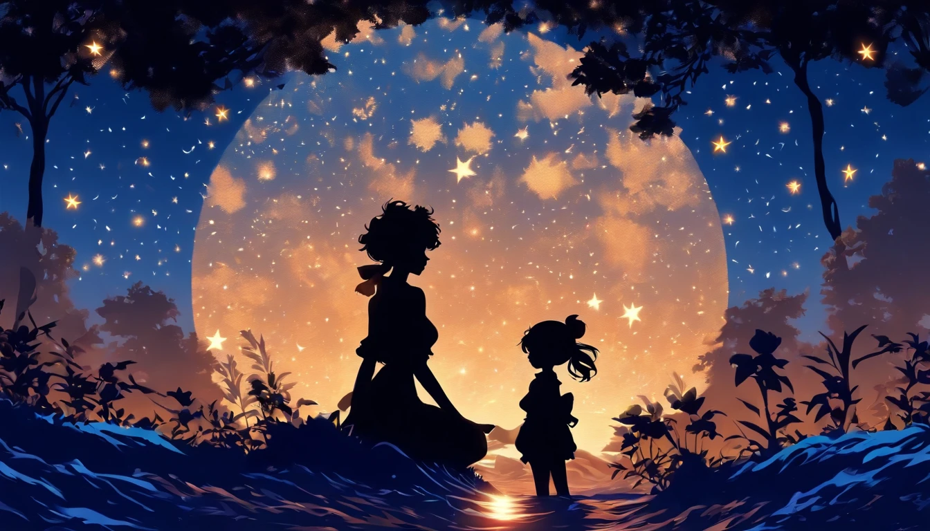 (Silhouette Art,cutouts:1.6) (((Paper cutting art,A world where only white exists:1.3) (Cowboy Shot),1 girl、Solo, (doress, profile:1.2),white, Clear and beautiful face,Romper (Blue Ocean and Moon) Textured glass background,World of Tarot Cards、Christmas atmosphere