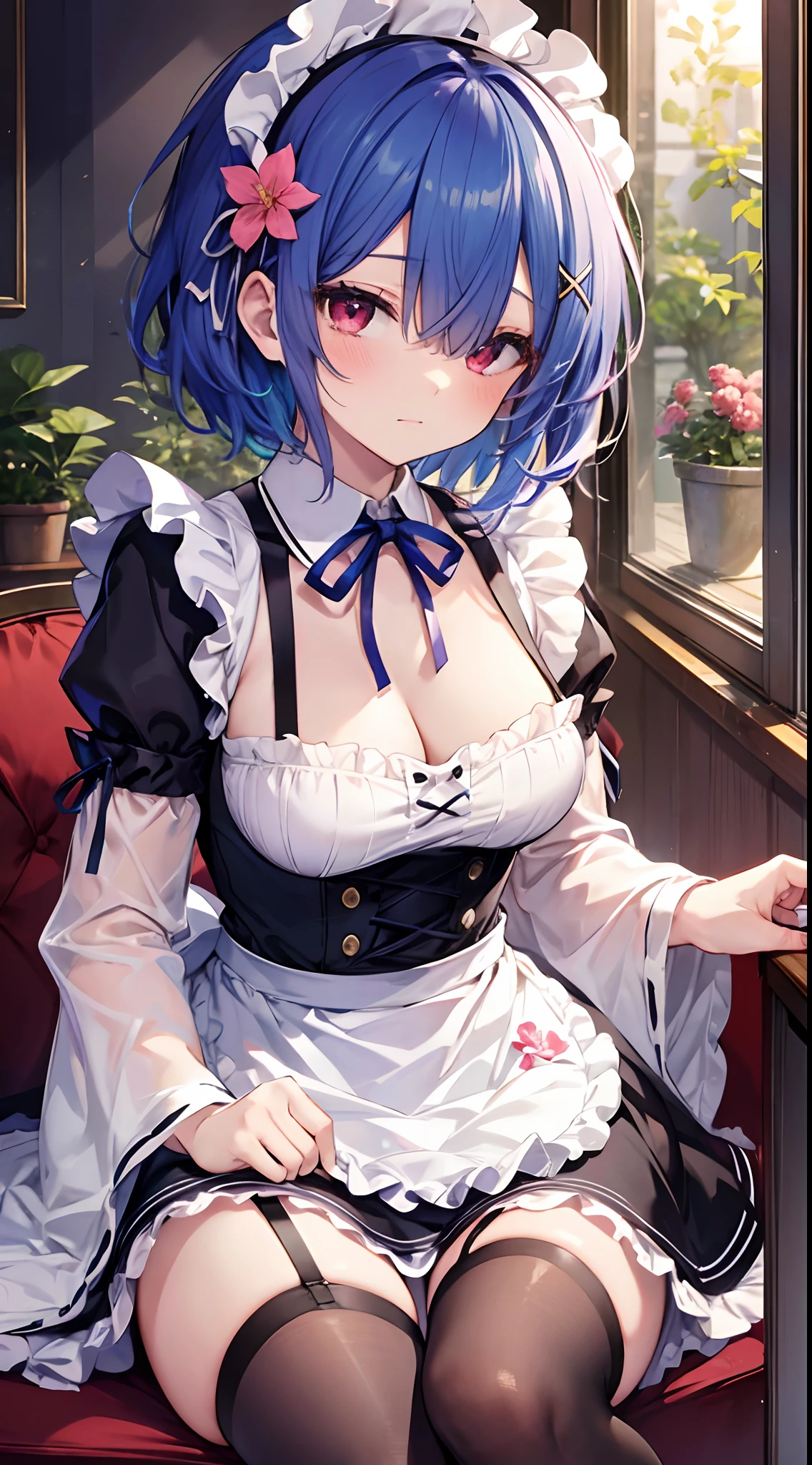 Infirmary, 窗帘, 1girll, nurses, white dresses, tmasterpiece, Best quality at best, tmasterpiece, (Extremely refined and beautiful:1.2), a blurred background looking at the viewer, 1girll, 独奏, Fahi girl, Redlip, Blushlush, BDSM, tightsuit, Big breasts corset, shibari, handcuff, collars, (pegging: 1.6), Outside the chest, Bind your hands, Hands behind your back, discreet, leaning-forward, high detal, huge tit,blush,Female nurse helps male students perform oral sex services,1 boy