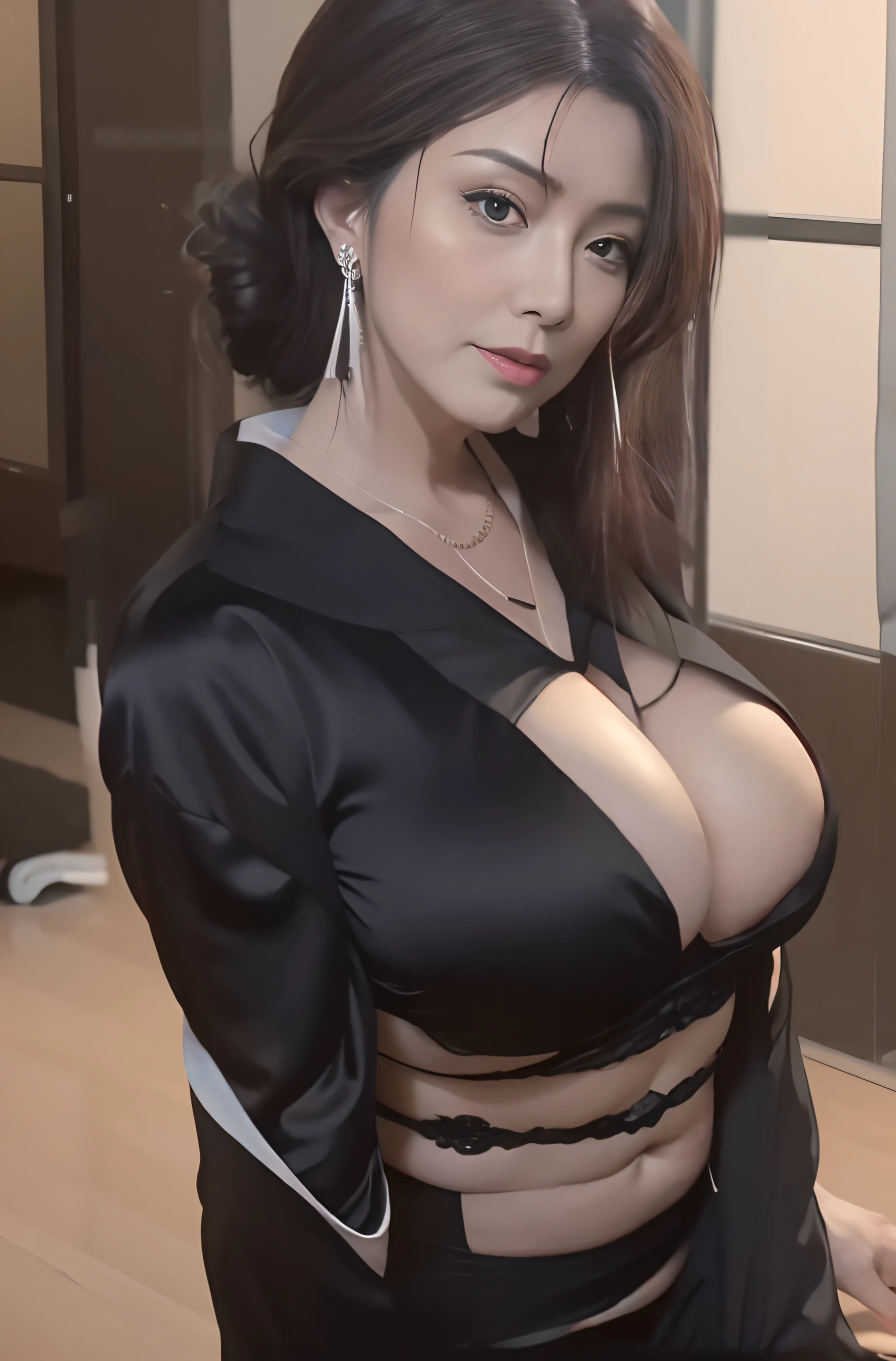 Black silk,long leges,Mature woman,Big breasts wife,Married Woman,Mature woman,office  lady,(Masterpiece), (Best quality), (Ultra detailed),(Disheveled hair),Delicate beautiful face,huge tit,Stiletto heels