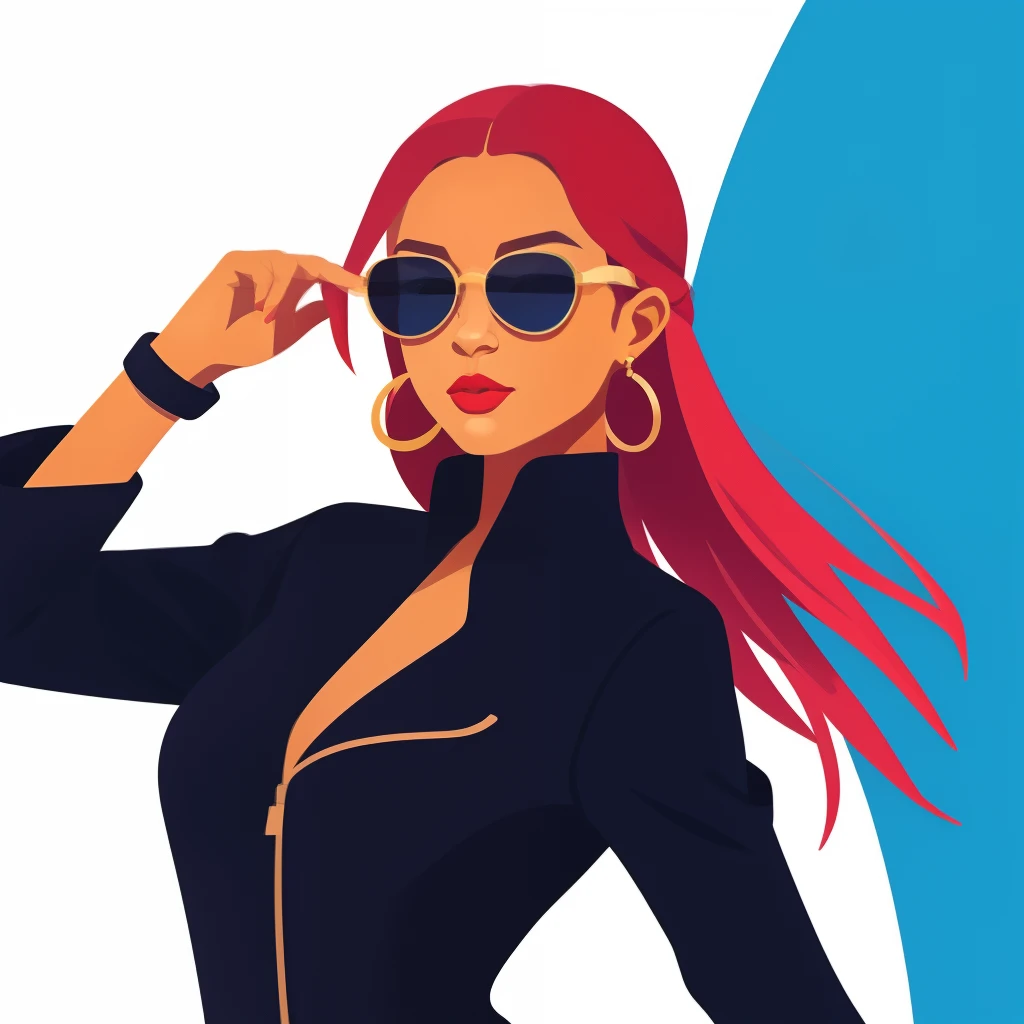 Fashion girl, avatar, sunglasses