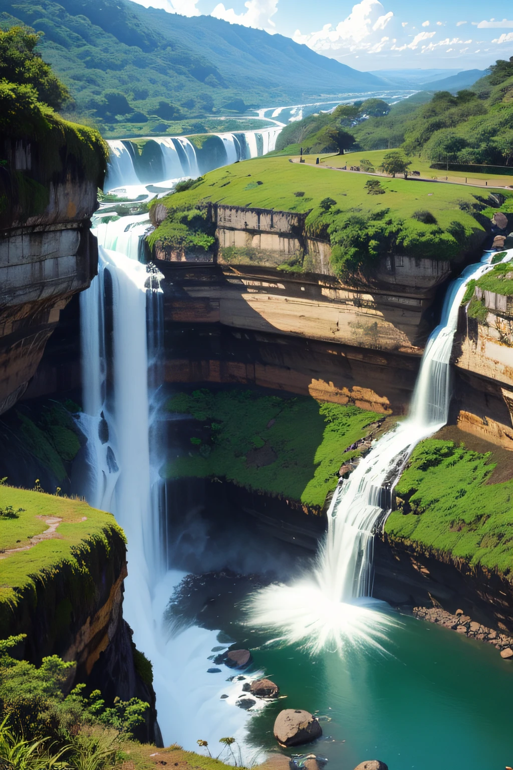 PAISAGEM LINDA DE UMA CACHOEIRA