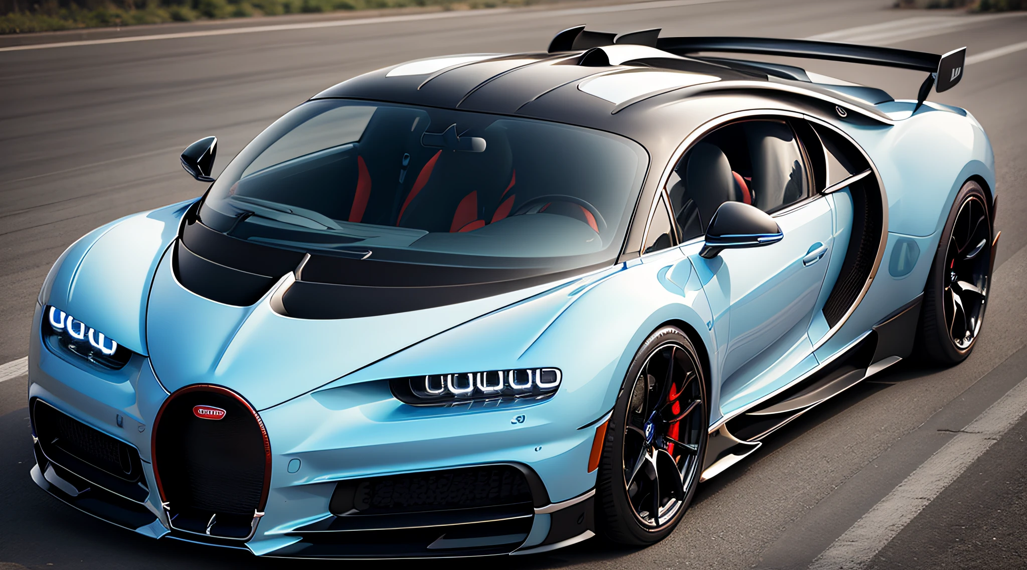 Bugatti Chiron successor,close-up photo,Photography,clear facial features,Photorealistic,DSLR,full body,