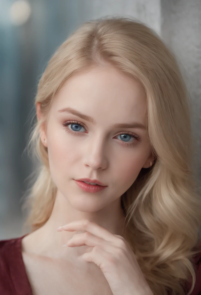 (((A deep reddish scar runs across her left cheek))) light complexion, Women around 19 years old, Natural blonde hair, characteristic blue eyes, Dressed in Cole, slender and graceful,, Beautiful, In a gym environment, Ultra Sharp Focus , realistic shot, Gothic women's clothing, Tetradic color (Scar:1.4)