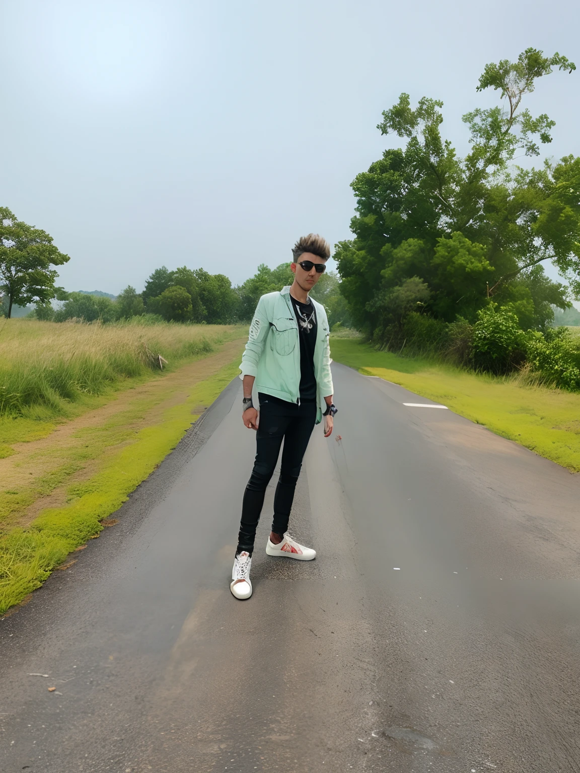 Cycle punk,car accident, aeroplane, cool lighting