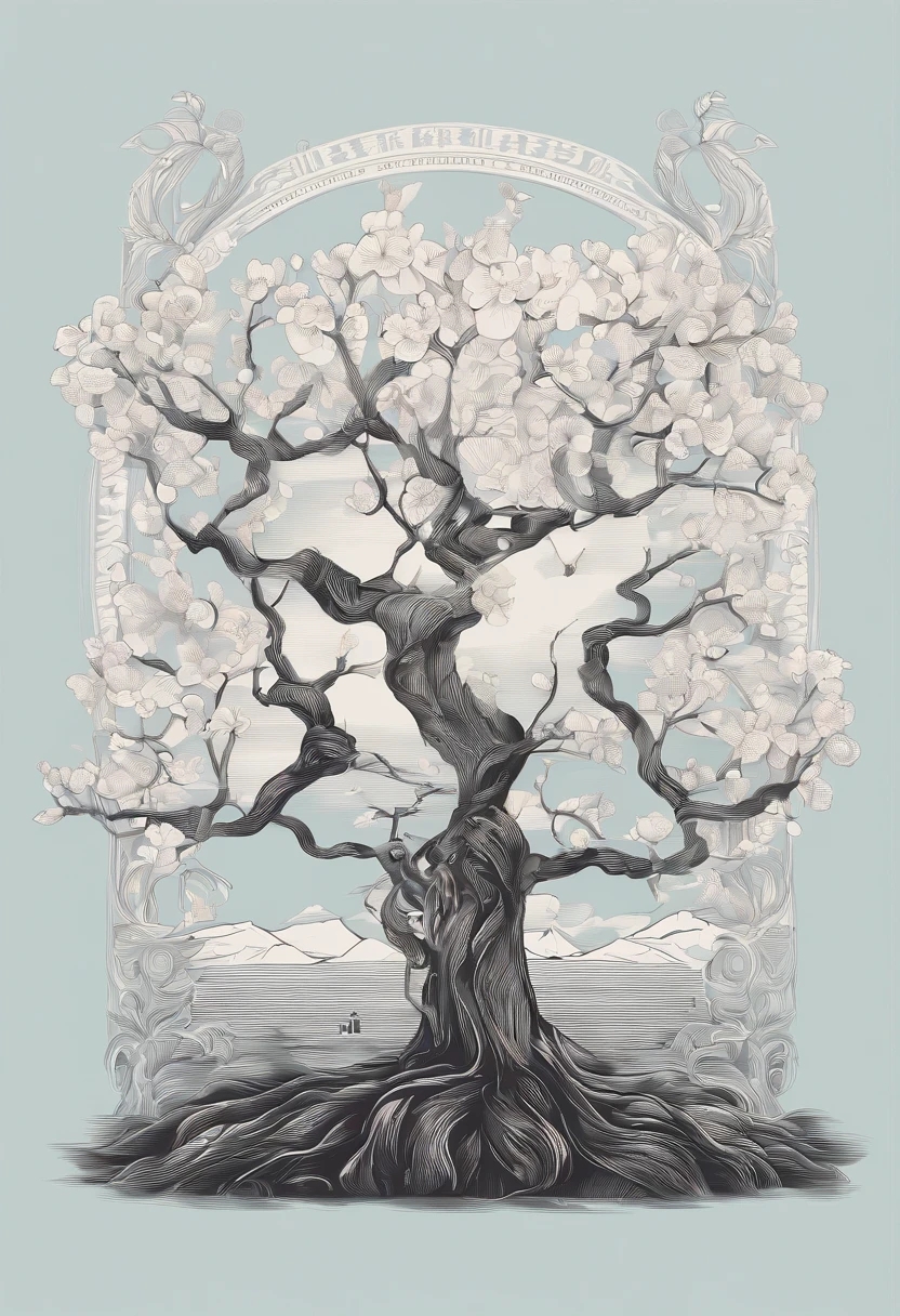 Equinox,Termos solares chineses tradicionais,(((Magnolienblüten))),Estilo nacional,Tintenwind,monochrome background,tem clivagem((Engole))fly to the sky,Landschaftsansicht,Don't let yourself be characterized,Don't let yourself be characterized,Do not compile, cores vibrantes, neon