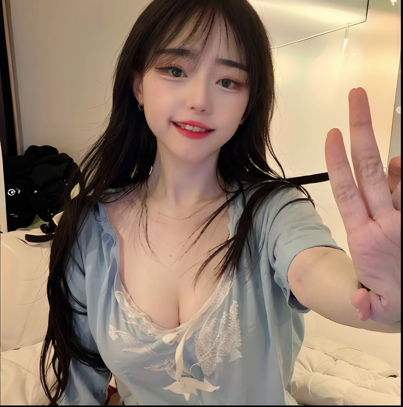 Close-up of a woman in a white bra holding a mobile phone., Sexy :8, dang my linh, sie boob, reluvy5213, Instagram Format, sakimi chan, ruan cute vtuber, 1 8 yo, 2 2 years old, age is 18 years old, Middle metaverse, leaked photo