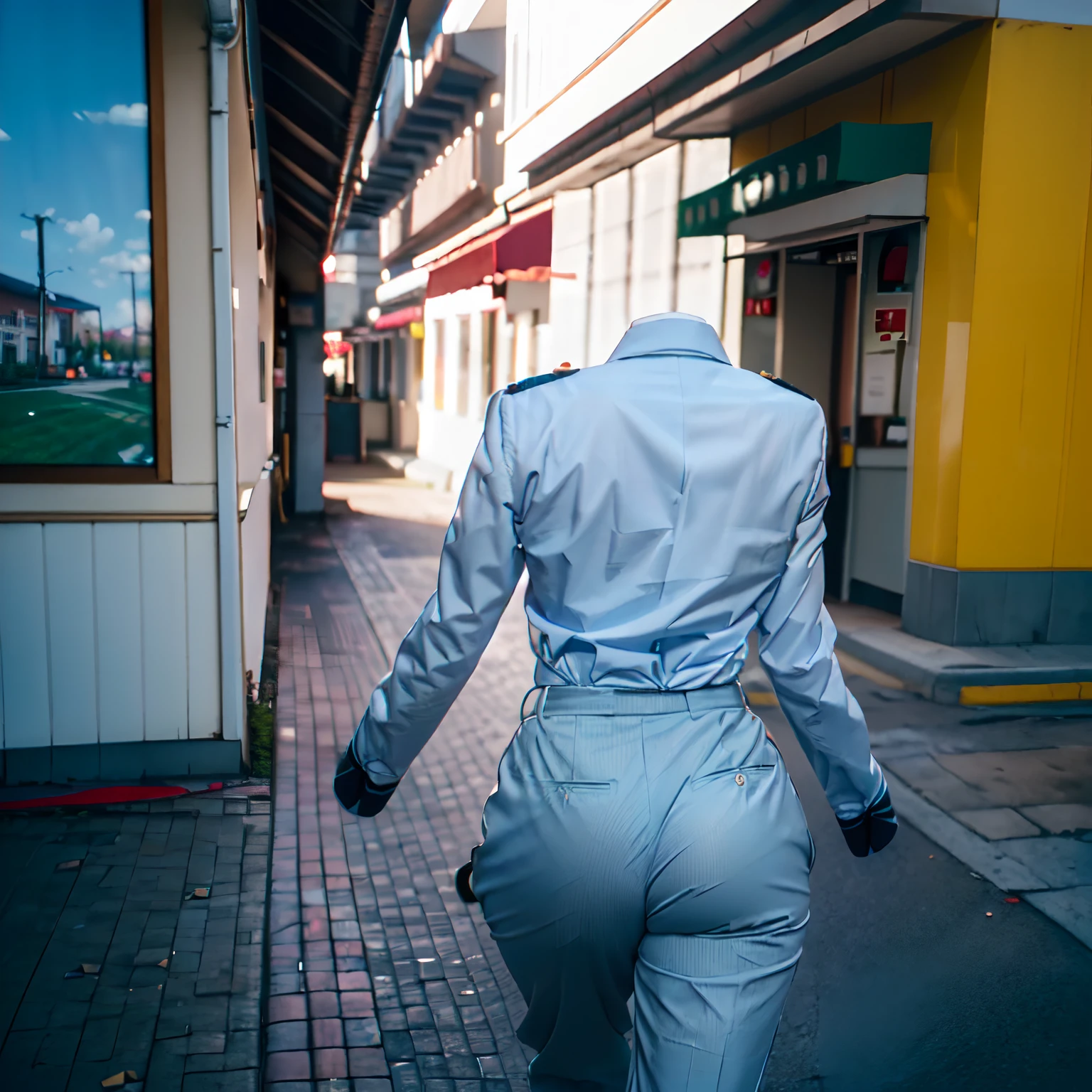school uniforms slacks, ((invisible, no humans:1.5, headless:1.5, handless, legless)), big breast, (from behind), big hip, close-up to hip, 
(8k, RAW photo, best quality, masterpiece:1.2), (realistic, photo-realistic:1.37),photon mapping, radiosity, ((Hasselblad photography)),physically-based rendering,