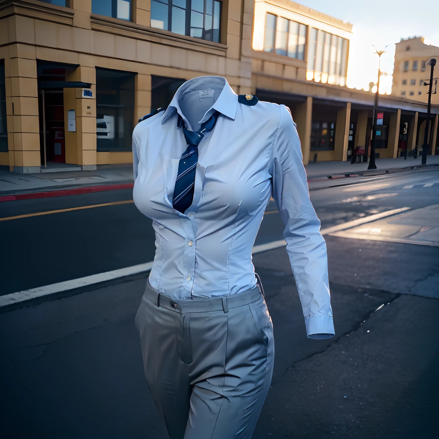 school uniforms slacks, ((invisible, no humans:1.5, headless:1.5, handless, legless)), big breast, (from behind), big hip, close-up to hip, 
(8k, RAW photo, best quality, masterpiece:1.2), (realistic, photo-realistic:1.37),photon mapping, radiosity, ((Hasselblad photography)),physically-based rendering,