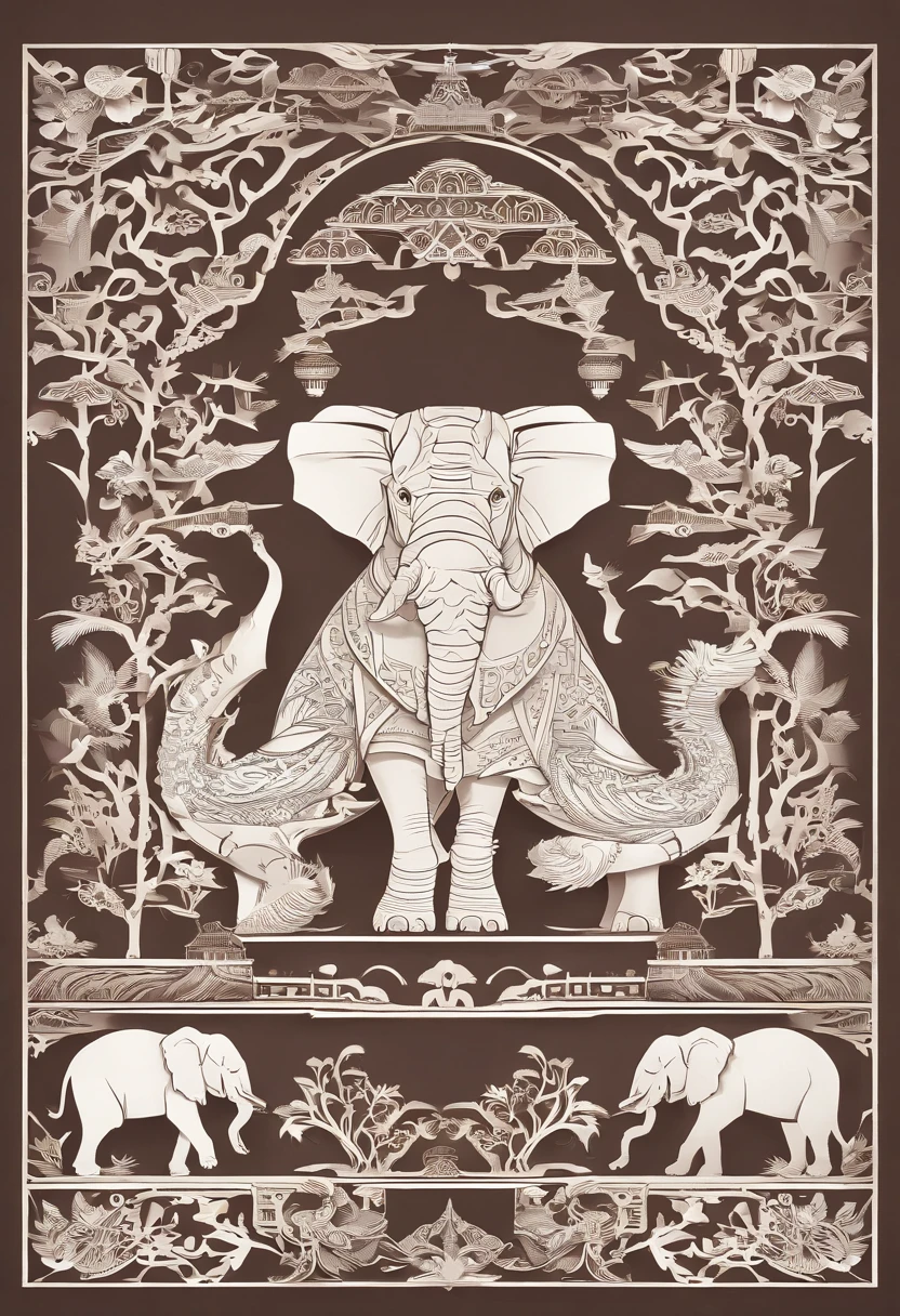elephant and dragon fighting