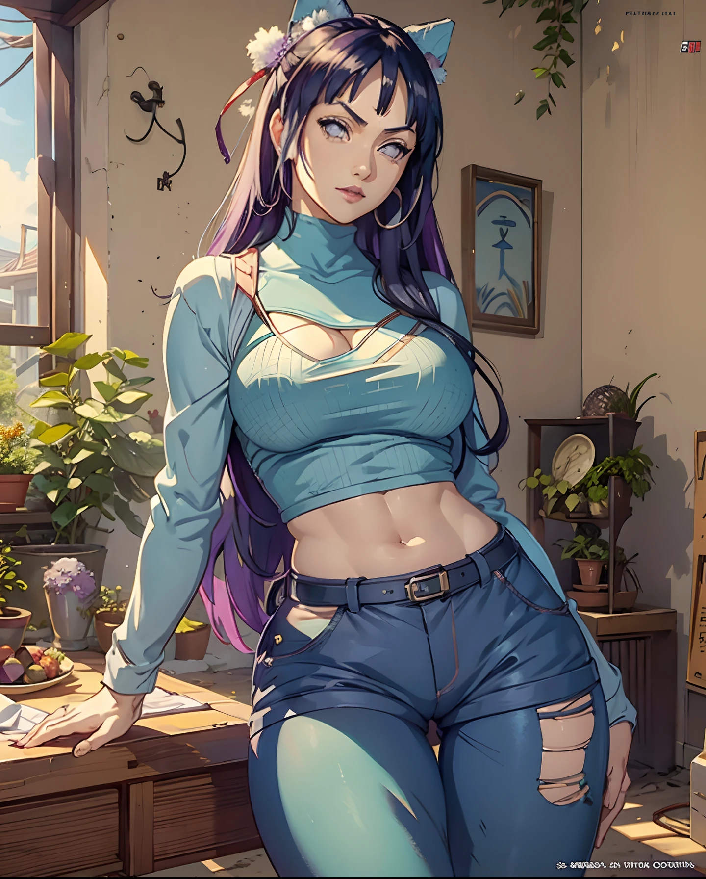 Hinata Hyuga, Extremamente Realista, extremamente sexy, muito linda, bunda grande, pernas grossas