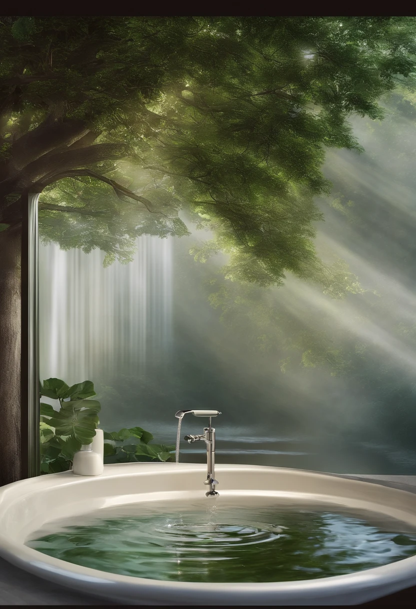 Someone taking time to relax and take care of themselves, either through a hot bath, uma massagem ou qualquer outra atividade que traga prazer e tranquilidade, Bai Mo rested his hands on the vanity and looked at himself in the mirror with astonishment., Washed his face of cold water many times, e claramente sentida, How the cold drops of water slipped from his face., No final, Aceitei a realidade.