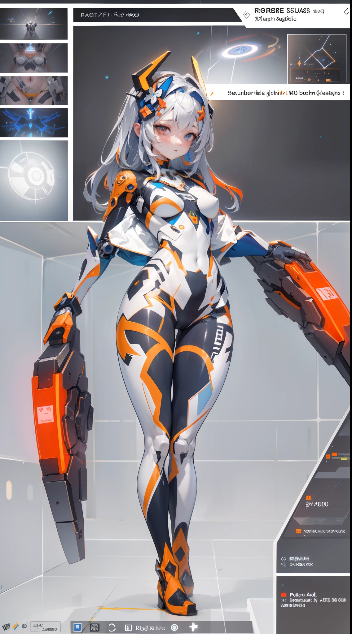 1 mechanical girl, solo person,Solo,Fighting posture,full bodyesbian,Machine-made joints,sci-fy ,((best qualtiy)), ((tmasterpiece)), (A detailed: 1.4), (absurderes), light-skinned ta with micro bikini, Genesis Evangelion neon style costume, red and white stripes, blue arms with white stars, The color hair, Arm tattoos, cybernetic hand, downy, at centre, Scale to fit the dimensions,Ray traching,NVIDIA RTX,Hyper-Resolution,Subsurface dispersion,PBR textures, post-proces, depth of fields, Maximum clarity and sharpness, Many-Layer Textures, Albedo e mapas Speculares, Surface coloring, Accurate simulation of light-material interactions, perfectly proportions, rendering by octane, twotonelighting, Wide aperture, Low ISO, White balance, 8K raw data, crysis nanosuit,A picture