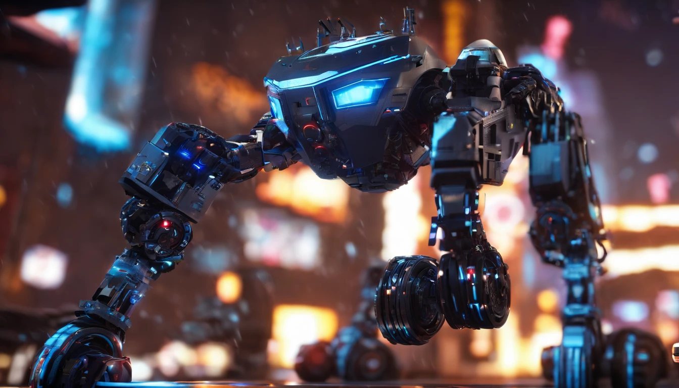 Wall-E style babysitter with human baby ,(masterpiece,extreme detailed,top quality),Combat posture,majestic-looking,Forward stance,Stunning colors,Set in a dead style city,the street,crowd of,(Movie lighting),(light and shadow effect),(unreal-engine),(Tyndall),(cinema4d),(Super futuristic fantasy style),(8k wallpaper),(tmasterpiece),(Photography Award),realisticlying