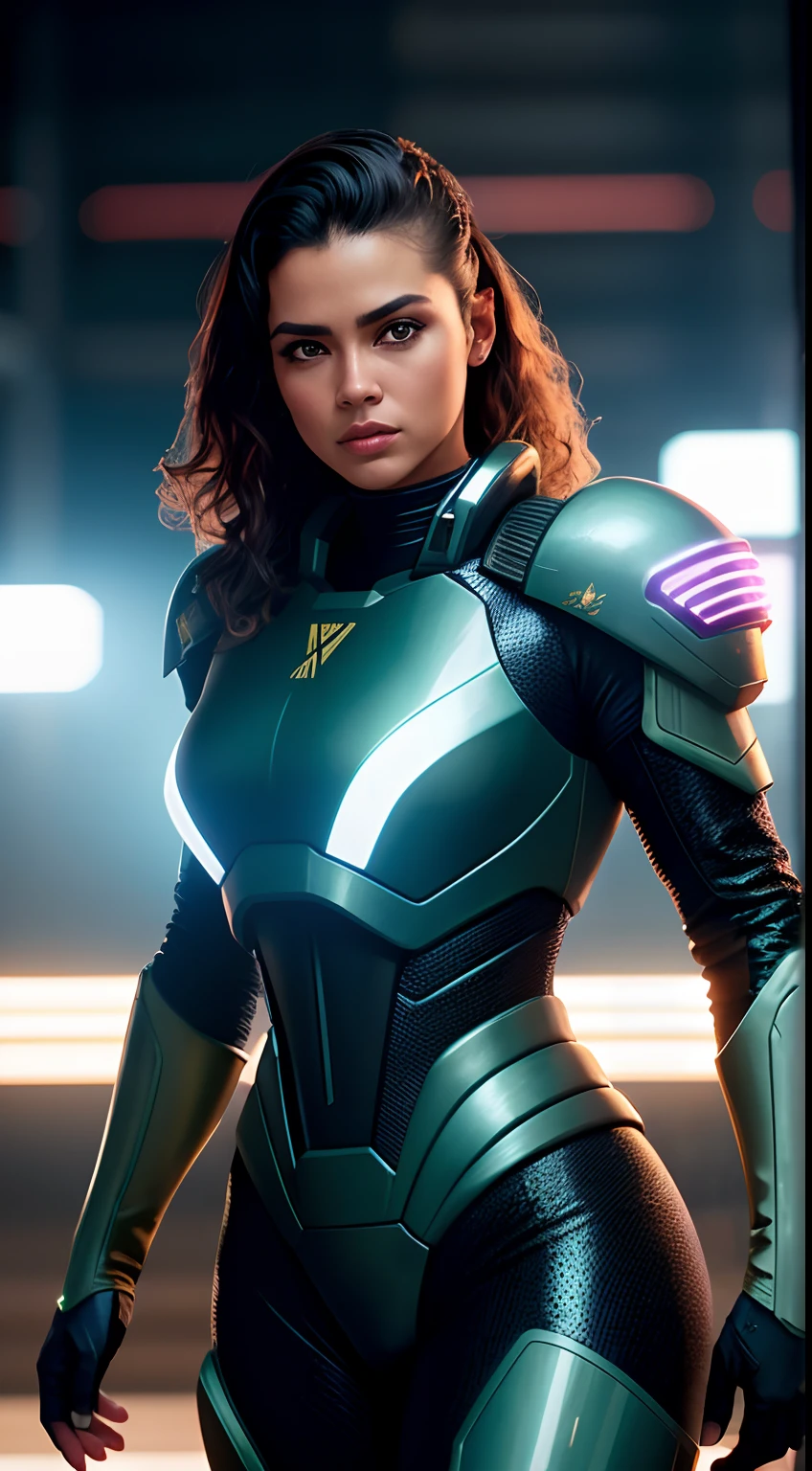 obra-prima, uma bela modelo brasileira, louro, em uma rua movimentada com placas de neon, Starship Troopers Aesthetics, Cyberpunk aesthetics, cabelo longo, Very detailed lighting, Dramatic, trending digital art in Artstation 8k HD realistic detailed high definition, detalhado, textura da pele, hiper detalhado, textura de pele realista, armadura, melhor qualidade, Ultra alto nada, (fotorrealista: 1.4), alta resolução, detalhado, foto crua, sharp re, por Lee Jeffries Nikon D850 Film Fotografia de Stock 4 Kodak Portra 400 Camera F1.6 Lens Rich Colors Hyper Realistic Texture Dramatic Lighting UnrealEngine trend in ArtStation Cinestill 800