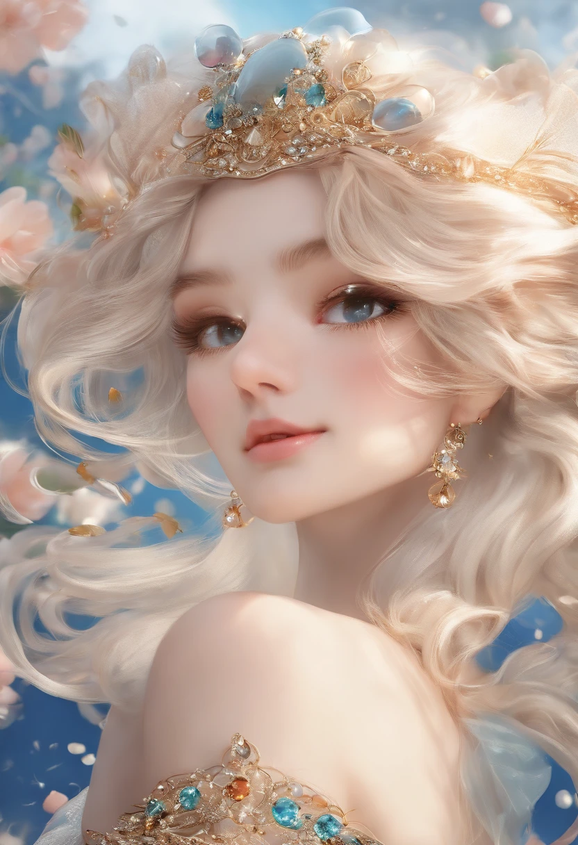 Close up of a smile with the corners of the mouth raised、Smiling Barbie doll、 Facing the front、(masterpiece、realisitic、hight resolution)、(1 girl in):1.2)、Do-Up Eye、Korean Girl、(Best Quality), (masutepiece), (1girl in), Solo, Beautiful Girl, Perfect face, Big Breast,dreamlikeart、Highly detailed airbrush art(((Surreal))、intricate detailes、Volumetric lighting、(masterpiece:1.2)、(top-quality)、The ultra-detailliert、(The composition of the movement:1.4)、Highly detailed colorful details、(Bright lighting、Atmospheric lighting)、Magical、dynamic compositions、Ray traching、The mirror reflects light、Shallow depth of field、ultra-detailliert、mixing exposure、nffsw、Super masterpiece、Her eyes are glowing red、