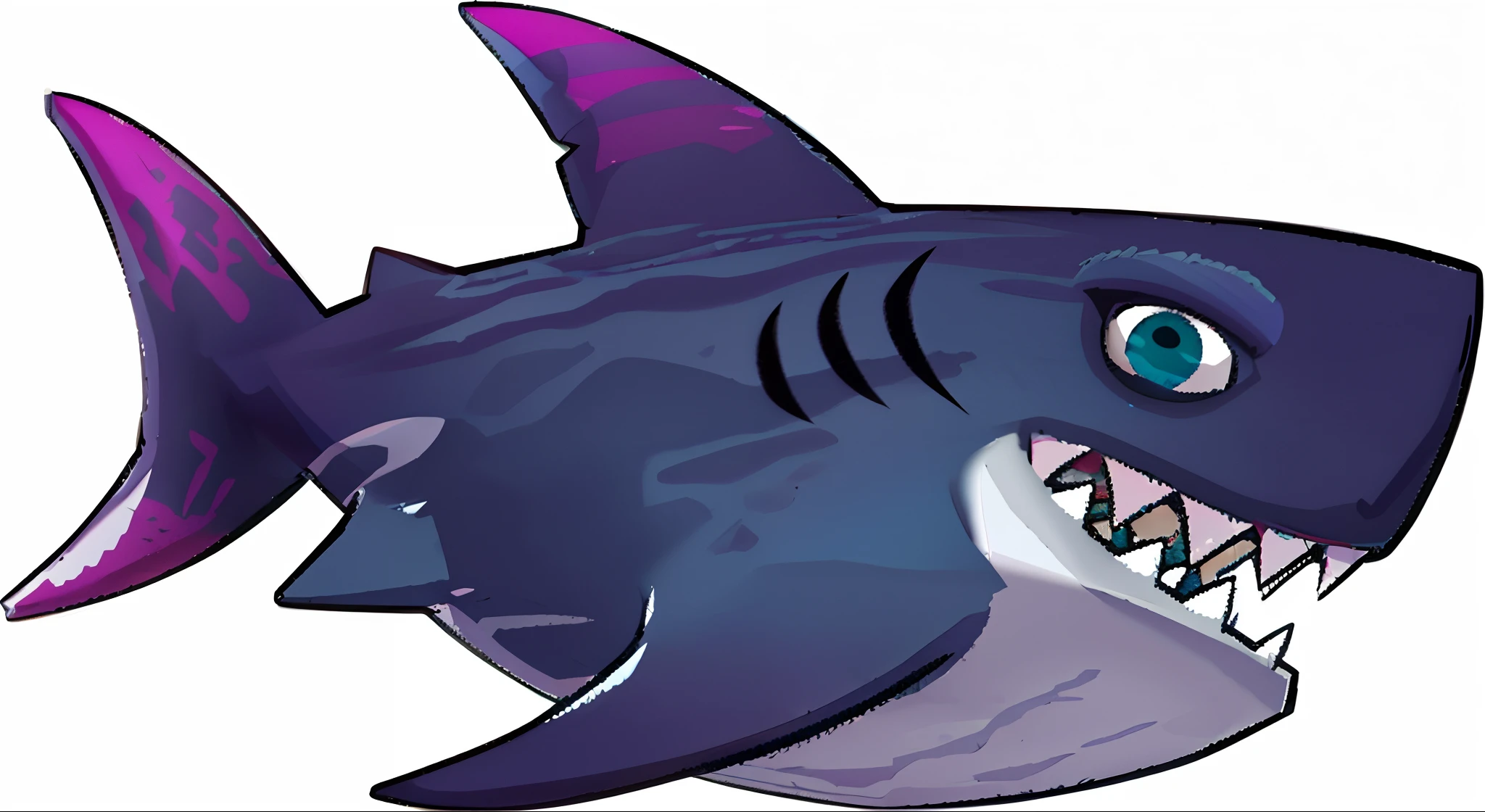Cartoon shark with big mouth and sharp teeth, megalodon, shark, shark head, Blue Shark, shark anthony, Great white shark, Pointed palate, sharp jaw,
