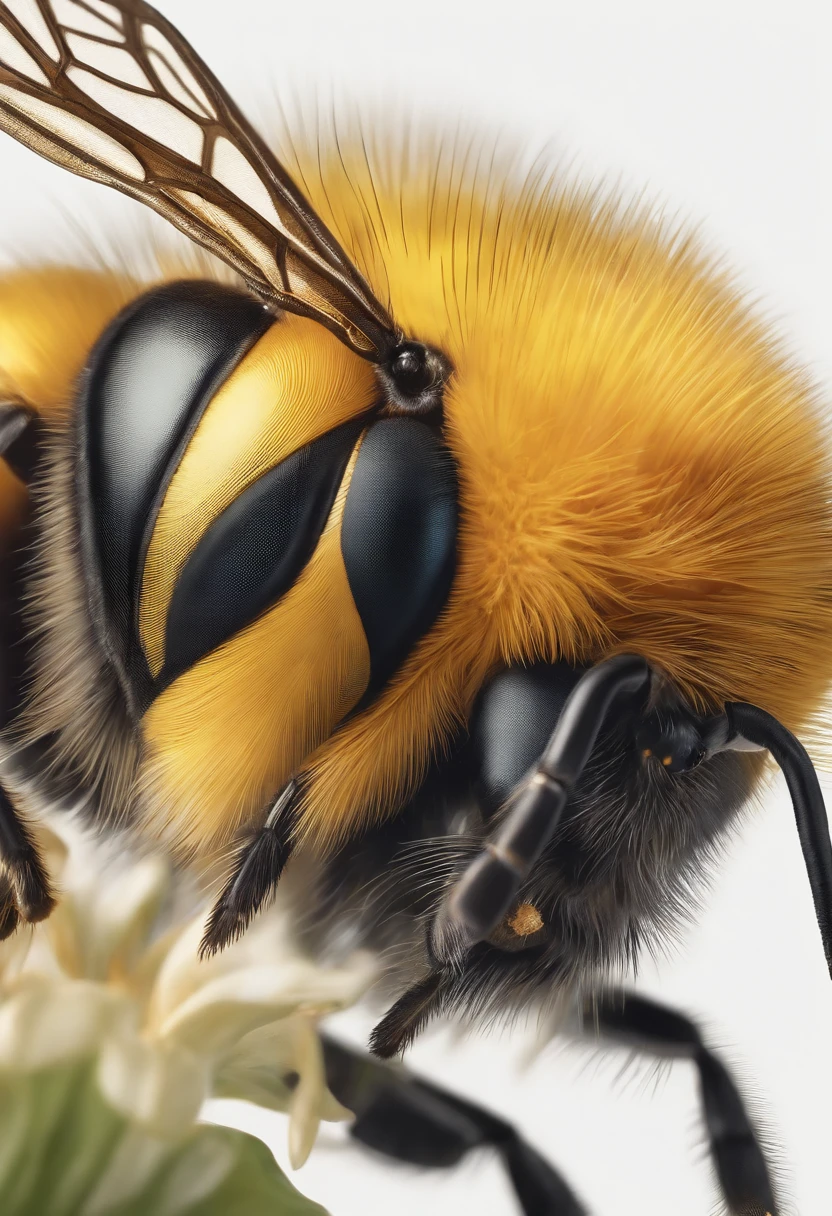 A bee,Hand drawn illustrations,plethora of colors,Ultra-clear details,超高分辨率,Transparent background,8K