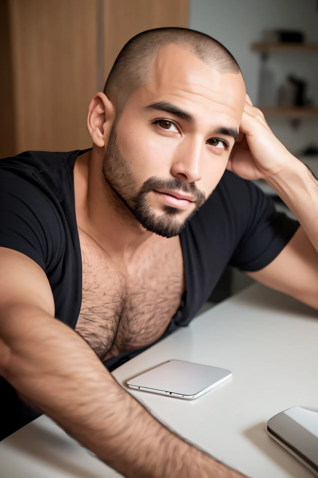 um Homem de 30 anos ficando careca. pleasured expression, delicia