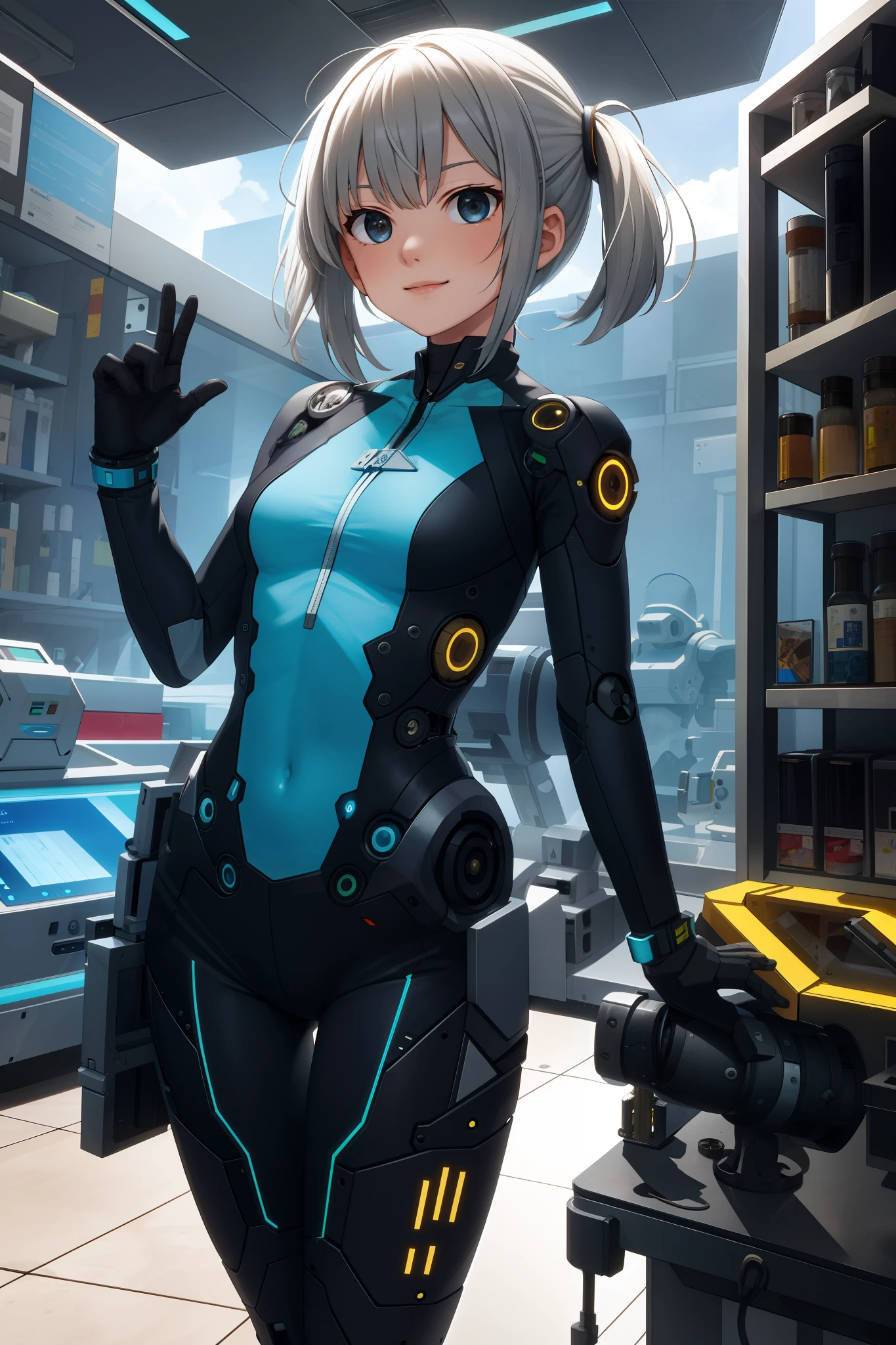 1 sci-fi,Mechanical girl, solo person, full bodyesbian,Machine-made joints,sci-fy