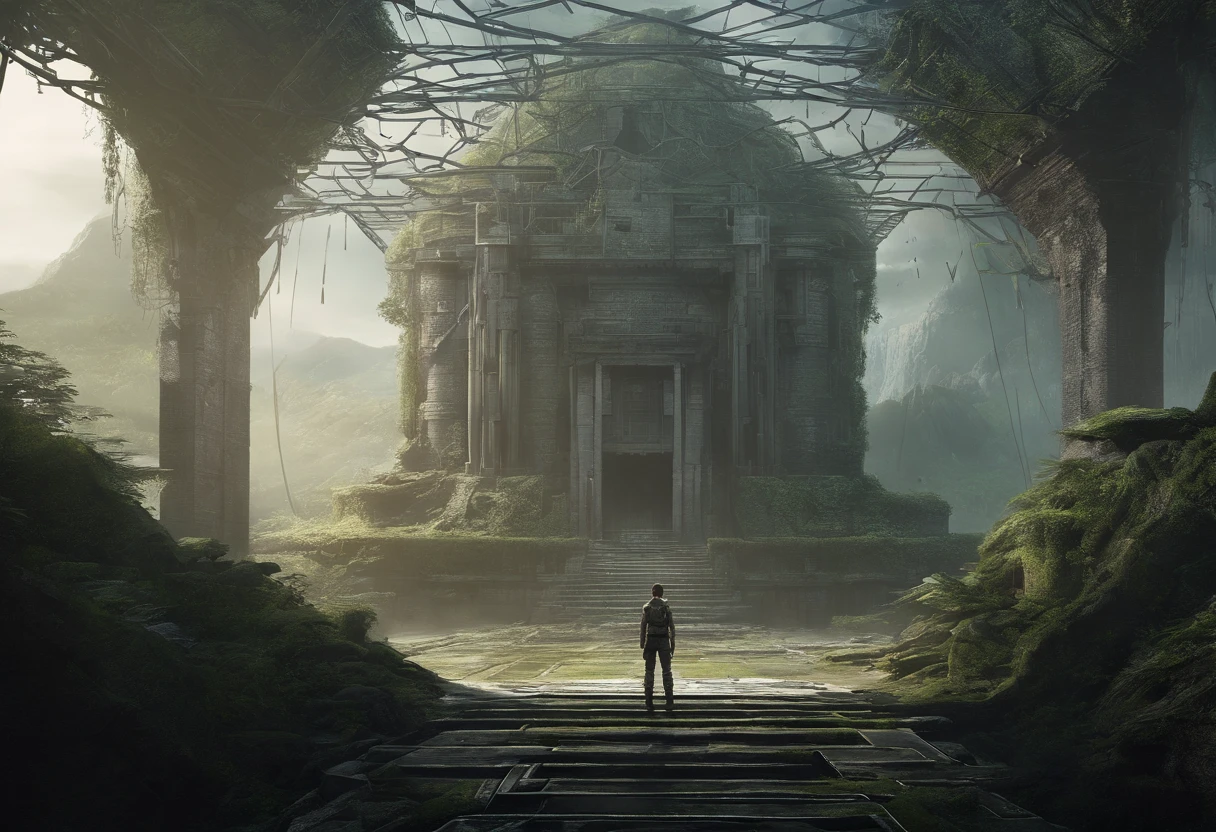 (best quality,highres),detailed,realistic,mystery,adventure,thrilling action, the Maze Runner movie, a girl, upper body, beautiful landscape,sci-fi,mystical atmosphere,impressive visual effects,mesmerizing,enchanted world,a girl exploring the maze,mind-bending twists,maze walls covered with lush greenery,vibrant colors, ominous shadows,impressive scale and depth,complex puzzles, exhilarating chase scenes,running for survival,heart-pounding suspense,treacherous paths and dead-ends,mysterious creatures lurking in the maze, heroic determination,shifting perspectives,nerve-wracking tension,game-changing secrets hidden within the maze,dangerous traps and obstacles,unforgettable climax, cinematic masterpiece.