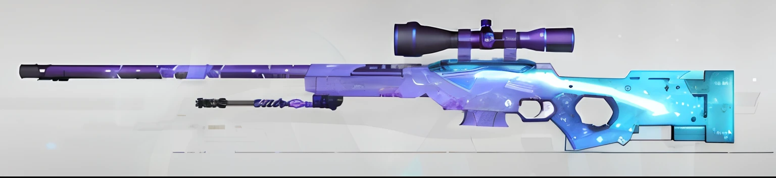 A purple and blue gun,There is a scope on it, weapon concept art, sci - fi weapon, Weapon design, galaxy color scheme, realistic weapons, futuristic weapon, galaxy colored, weapon concept art, laser rifles, weaponry concept designs, energy rifle, sci-fi skin, realistic gun design, laser rifles, overwatch design, concept-art | dyson