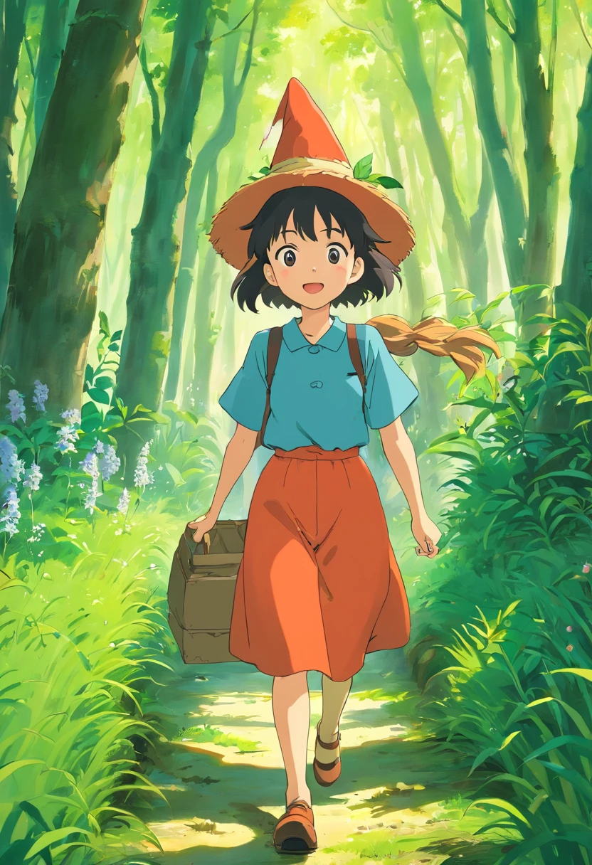 the woods、rice fields、吉卜力、illustratio、high-level image quality、Director Hayao Miyazaki、Witch's Delivery Service、Bento
