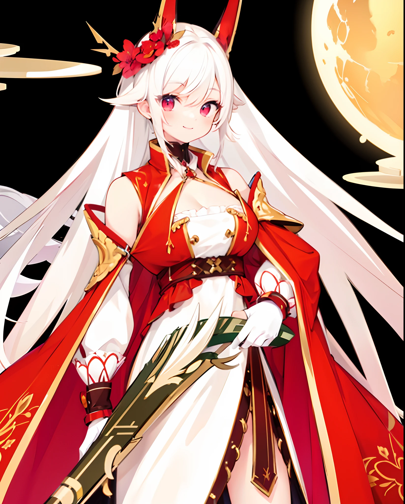 ((tmasterpiece:1.4,best qualtiy))+,(hyper-detailing)+,(Ultra-detailed eyes)+,(Ultra-detailed hair)+,Scarlet eyes,Girl with a smile