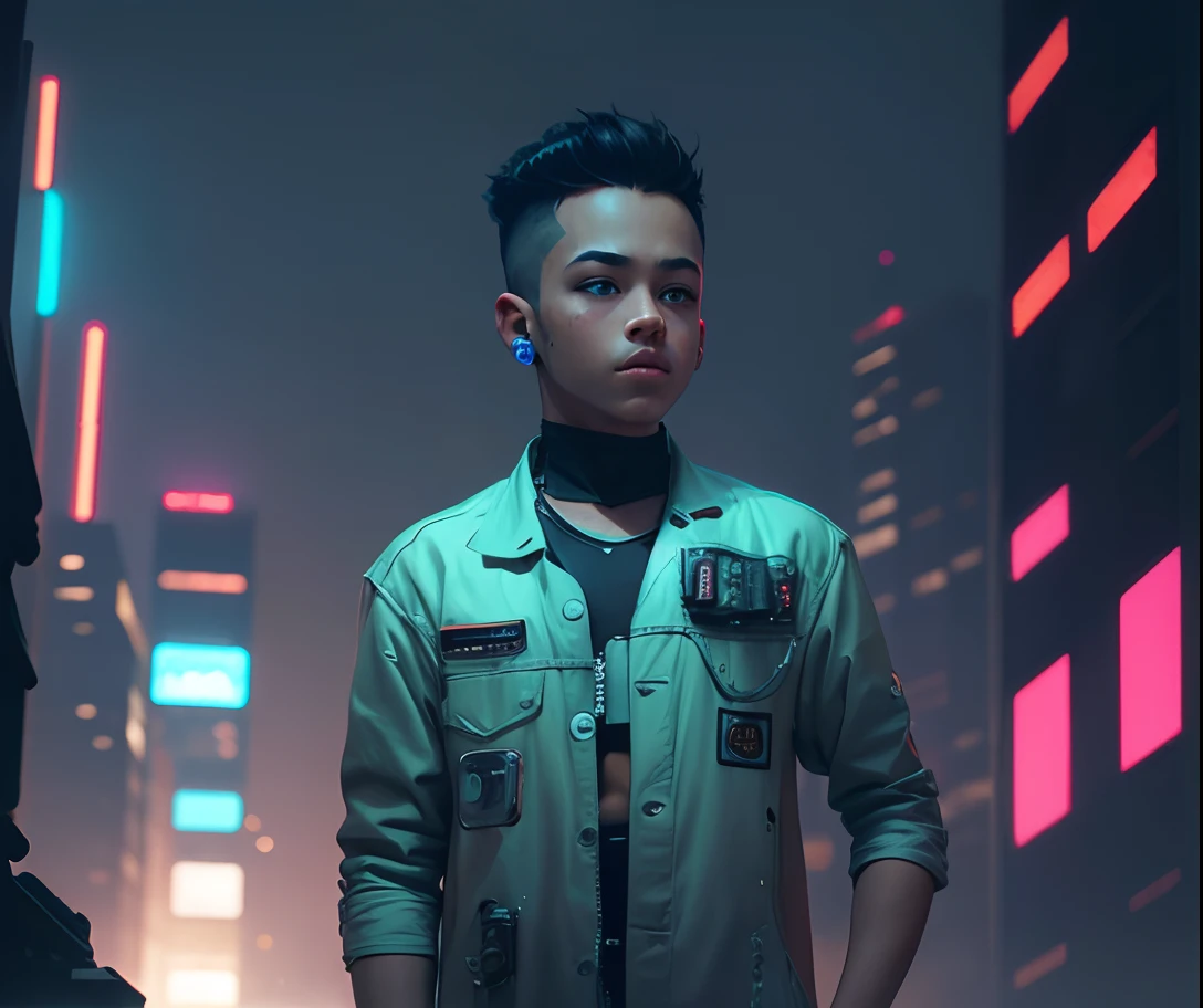 little boy highest details cyberpunk