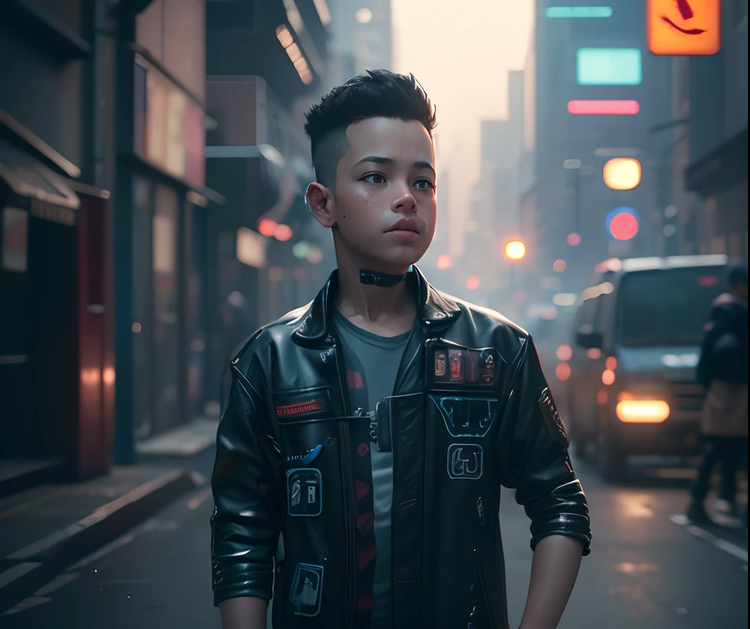 Cyberpunk, boy, highest, details, realistic, 8k
