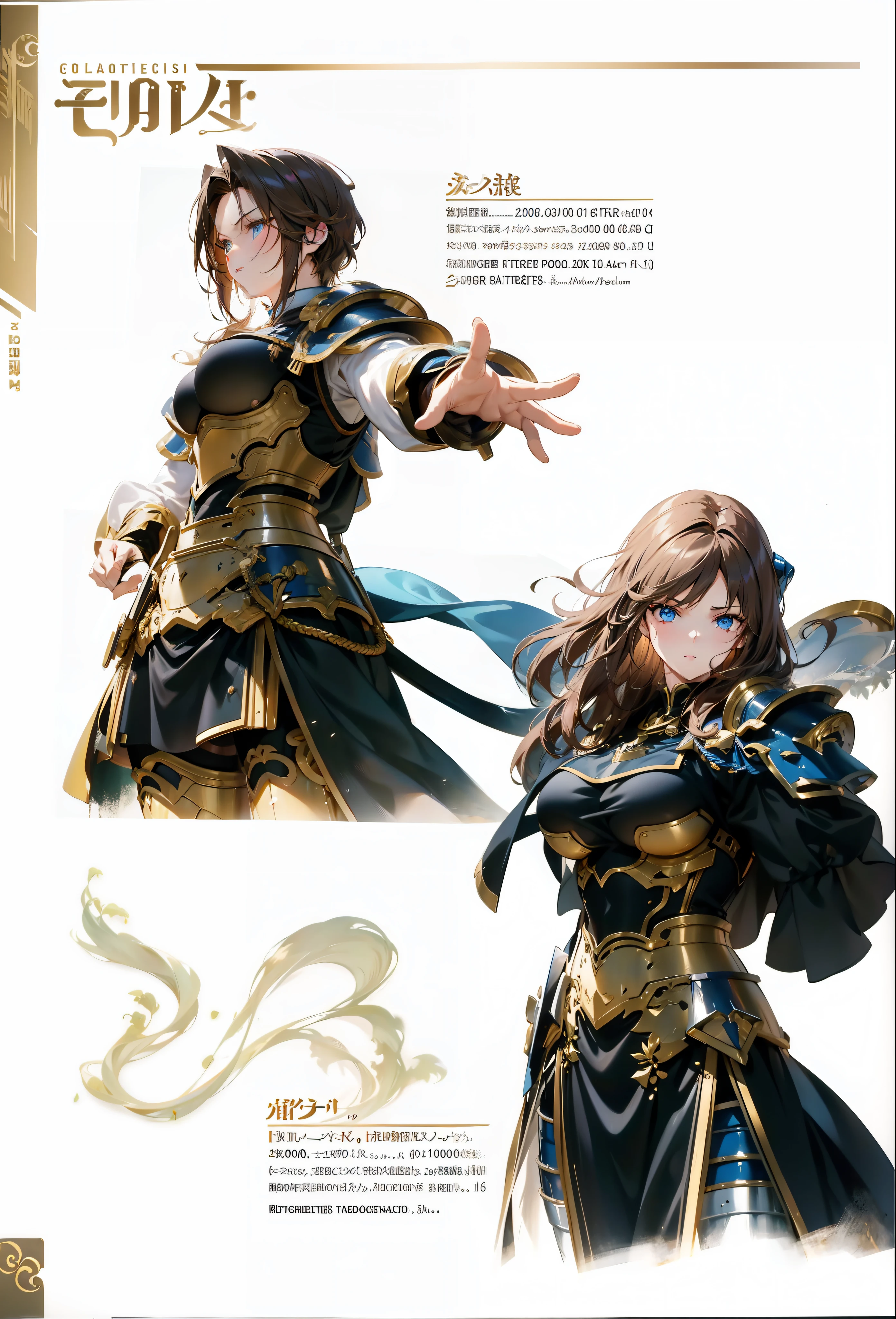 brunette color hair,hentail realism, shadowing,,character sheets, reference sheet, Standing painting, 8K, Super detail, 1080p, Male HD,male people, 16k, A high resolution, Best quality, High quality, Anatomically correct, Masterpiece, ccurate, hyper HD,As graceful as a swan,unreal-engine, Ghibli-like colors, anime big breast, Standing painting, angle of view,battle armor,male people