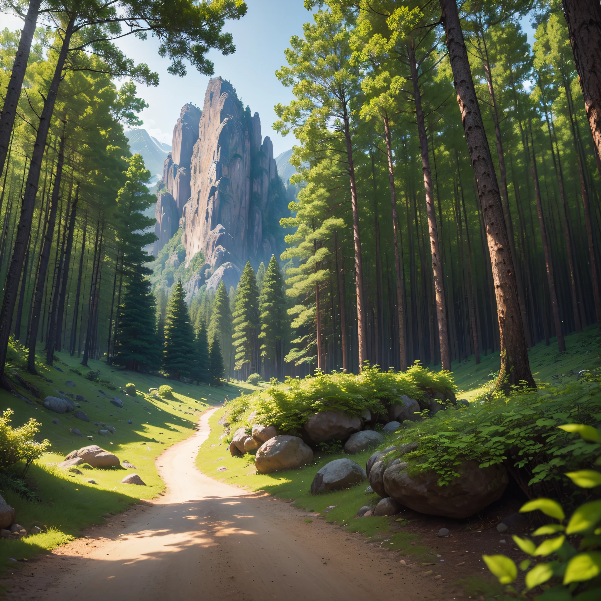 (8K quality, Extremely detailed, Masterpiece, Best Quality, Ultra-detailed, (Low Angle:1,4)), ((Kotoshrek)), Dense forest in the background
