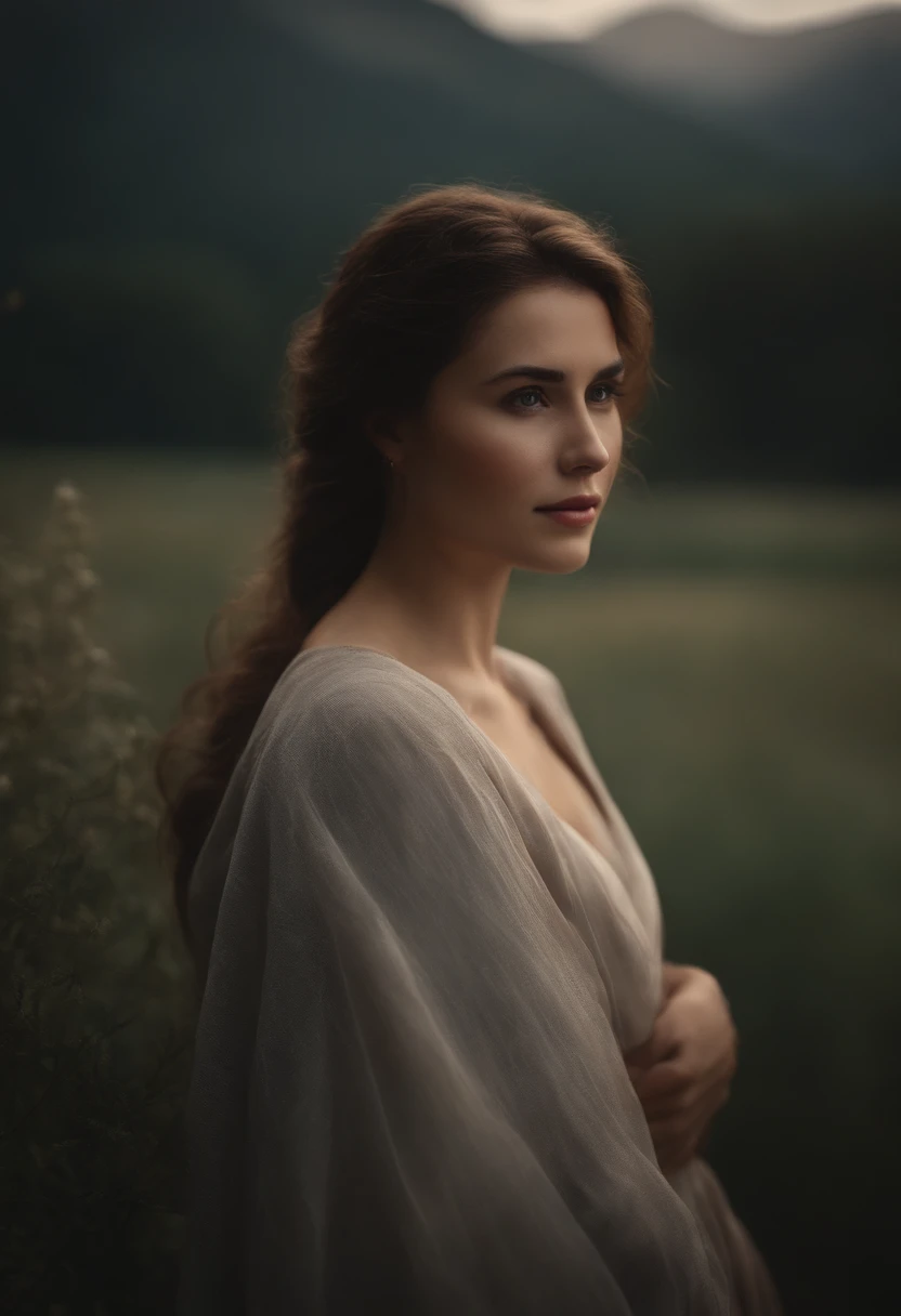 ultra-realistic, lifelike portrait painting),(Prompt B:beautiful and dreamy landscape painting),(Prompt C:dark and moody abstract painting)