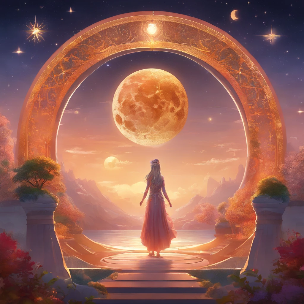 reunion, A round moon, the night, (Moon cake), teas, the fruits, rabbits, symmetry, high detail, Romanticism, sparkle, god rays, ray tracing, UHD, retina, masterpiece, ccurate, super detail, high details, high quality, best quality, highres, 16k, anatomically correct