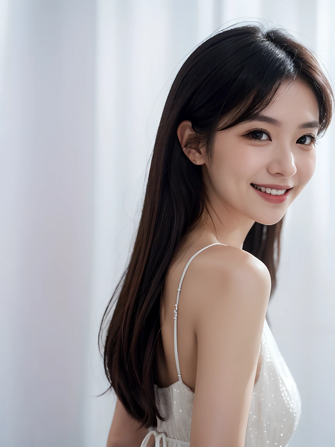 there is a woman that is smiling and posing for a picture, headshot profile picture, cindy avelino, headshot photo, nivanh chanthara, gemma chen, professional profile picture, full protrait, xision wu, basia tran, protrait, portait photo profile picture, in front of white back drop, she is smiling