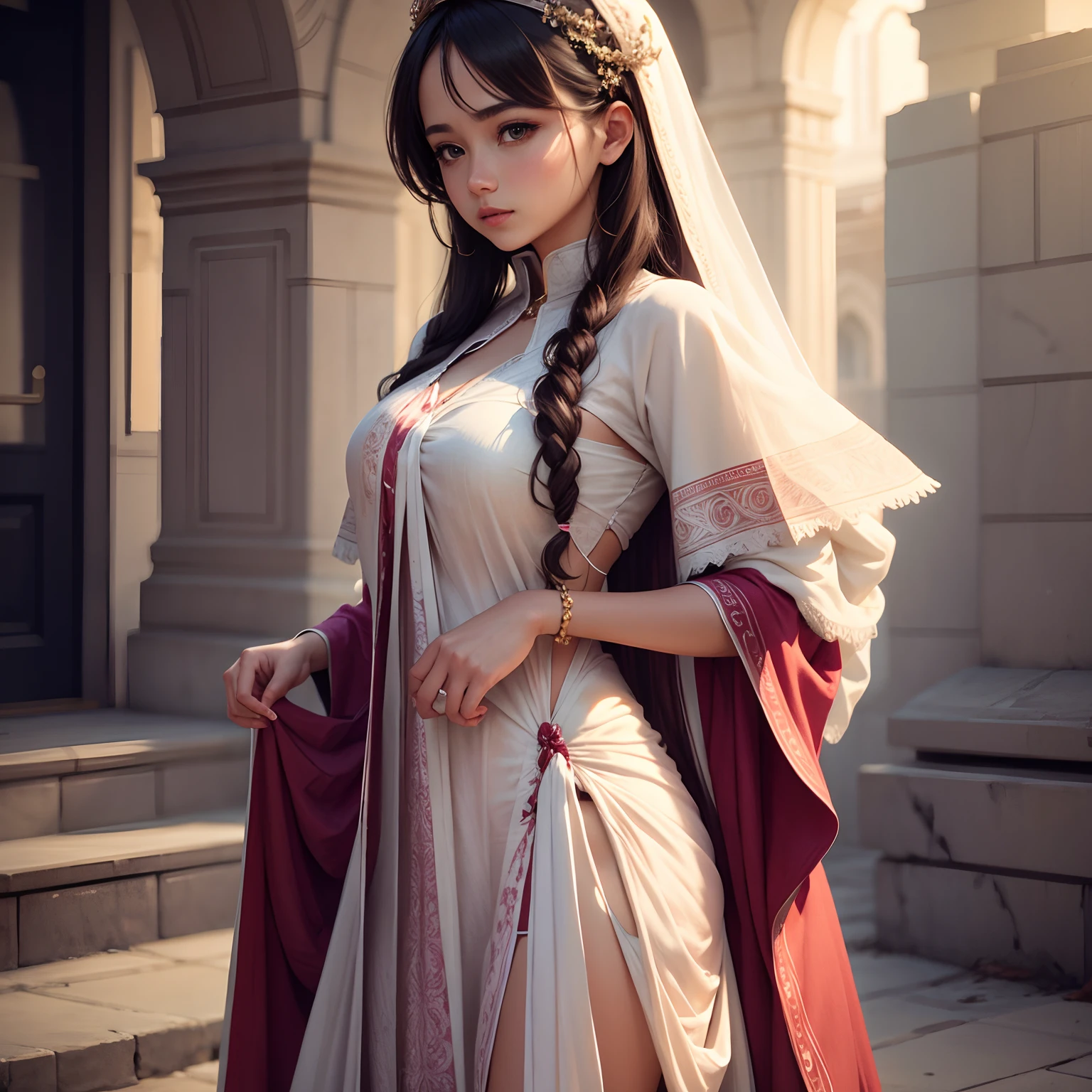 wearing beautiful clothes