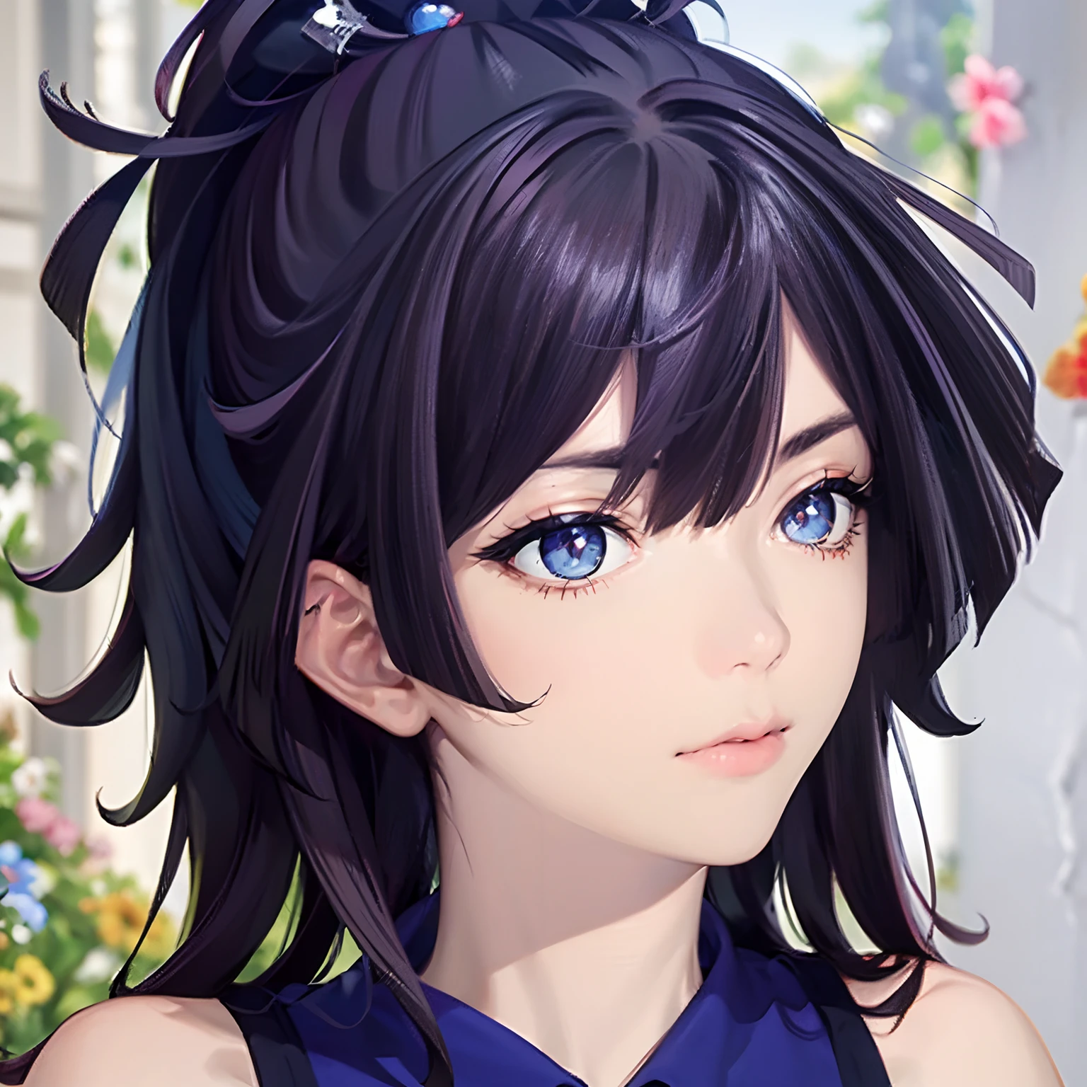 naked、Only the face、Wide forehead、short hair with twin tails、Long bangs、Double eyelids、blue eyes、Silver earrings、Get angry、smile、Purple Eyeshadow、Xiaowa、Wide forehead、naked、Heart Necklace、Black Hair、Tattoo、Wide forehead、Show your forehead、Narrow eyes、No bangs、From above、Look away、Cleavage