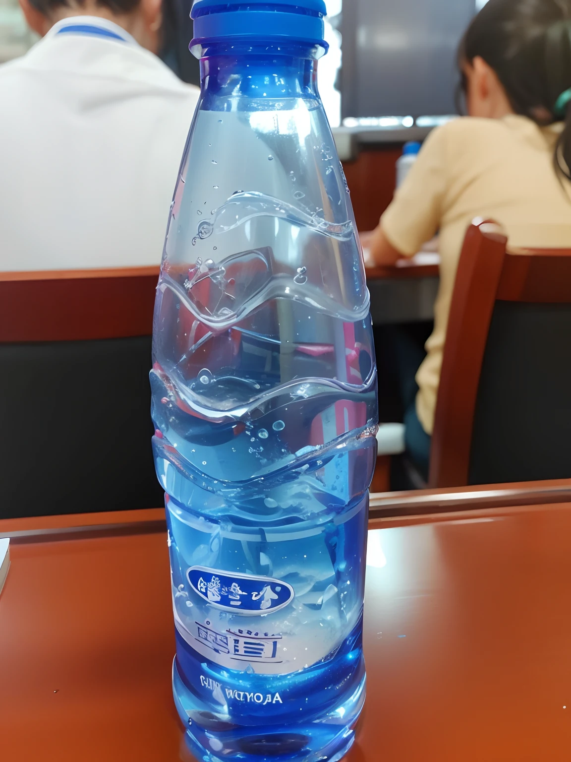 Scene of girl drinking water