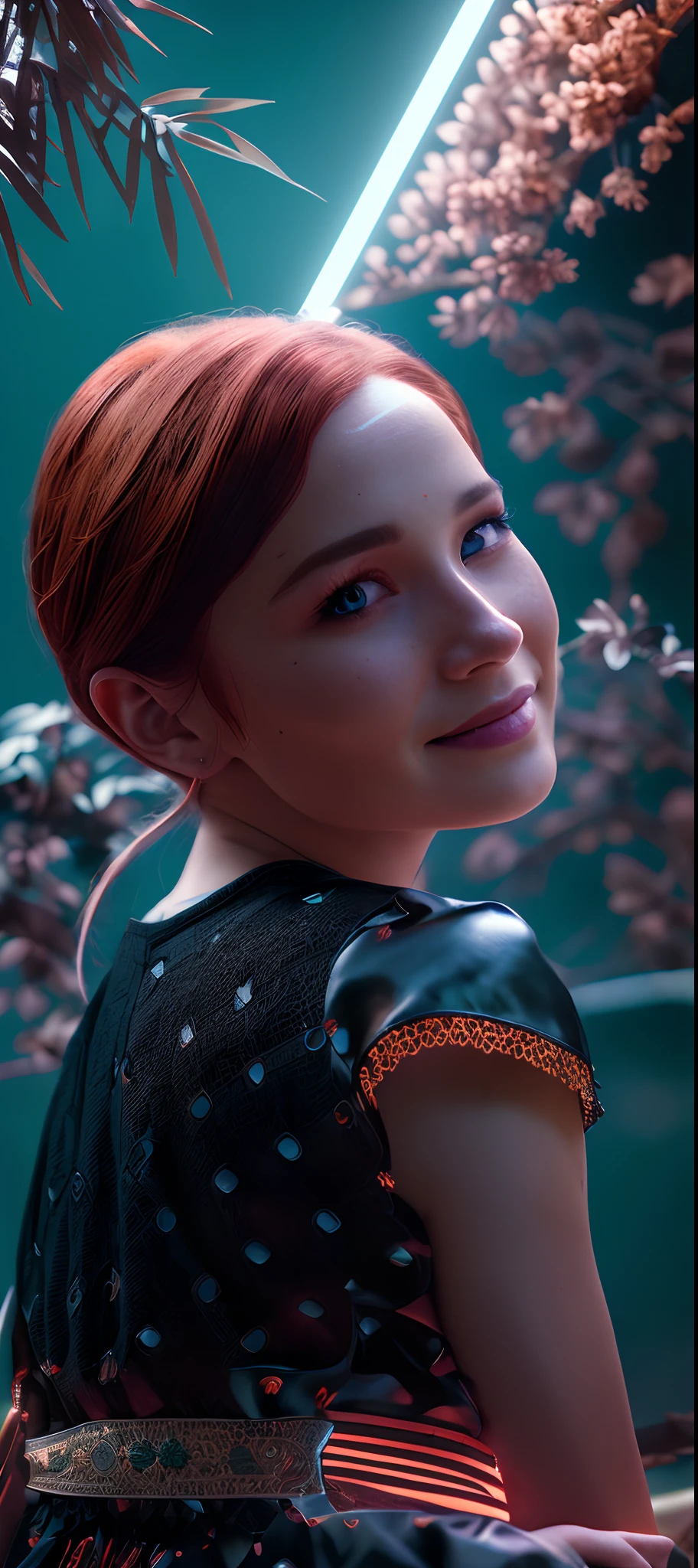 ultra hyper realistic award winning full body photo of a single caucasian American female, full body, 38 yo, beautiful face, posing, smile, very long red hair, cinematic, fine details, 8k, dark shot, soft volumetric lights, backlit, cinematic, intricate details, ArtStation cell shading, digital art, bloom, dark and gloomy full body 8k unity render, female teen, short hair, wearing traditional Texas clothing, porcelain cracked skin, skin pores, detailed intricate iris, very dark lighting, heavy shadows, detailed, detailed face, (vibrant, dramatic, dark, sharp focus, 8k) standing in a field of wheat