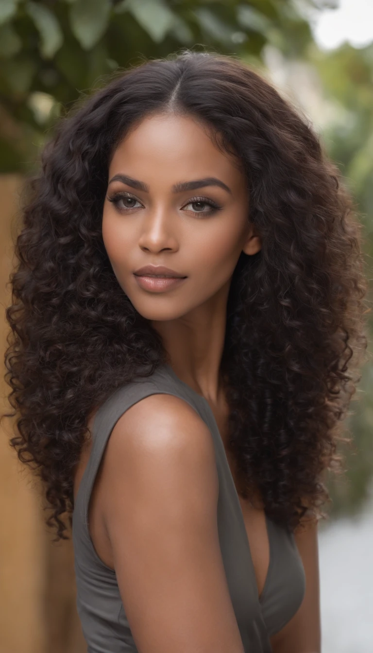 A beautiful and incredible black Brazilian woman, corpo inteiro,Free curls, cabelo encaracolado preto, (cabelos cacheados escuros e curtos), Cabelo encaracolado longo preto selvagem, cabelo multiversal, brasileiro, cabelo curto preto encaracolado, cabelos negros cacheados, Cachos, cabelos ondulados espalhados, Cachos barrocos, Cacheados, encaracolado, cabelos cacheados claros, textura do cabelo, franja encaracolado, sexy, Skirt up to the knee, olhando pro observador, busto medio, pernas a mostrar, decote, damp clothing, barriga a mostra, calcinha, saia levantada, no clube com amigos