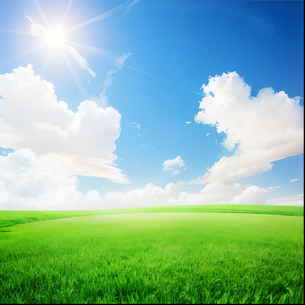 Grass and white clouds