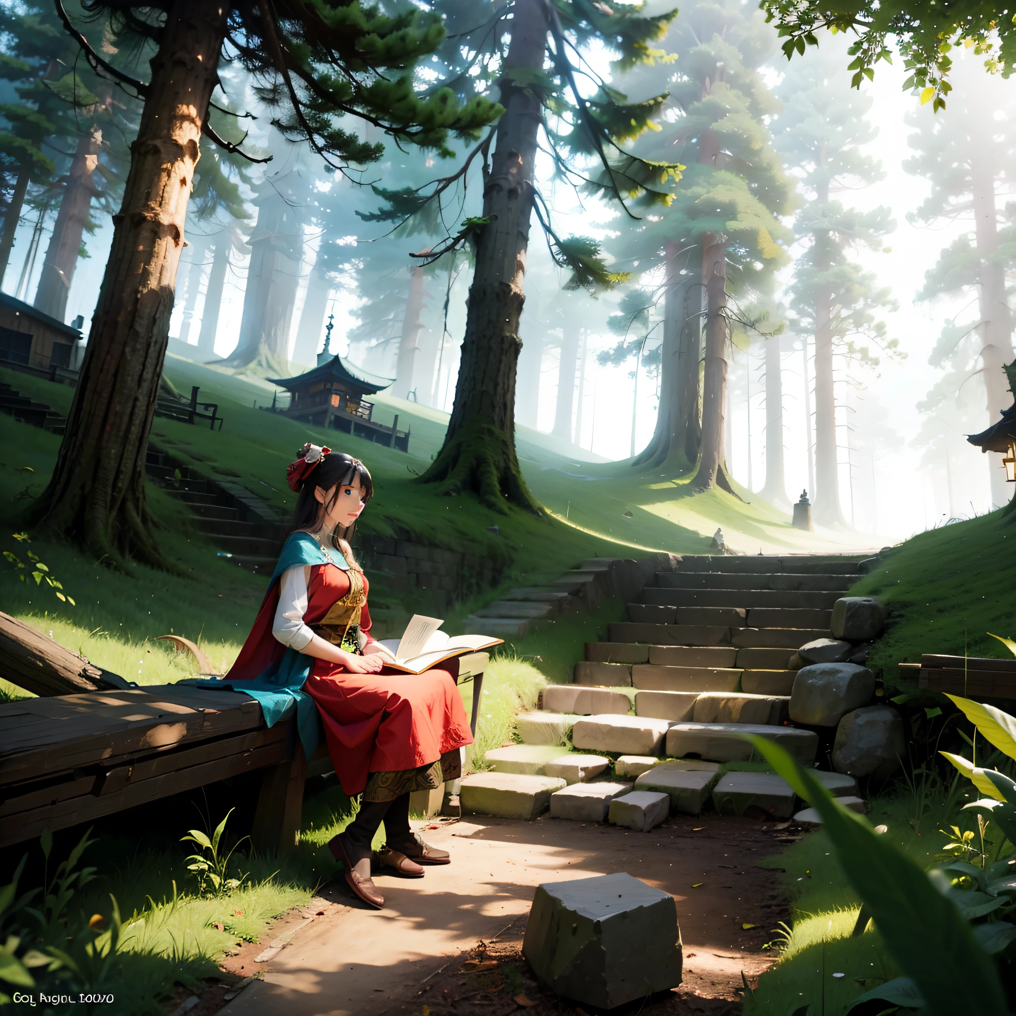 Forest fantasy style,Strange world scene
