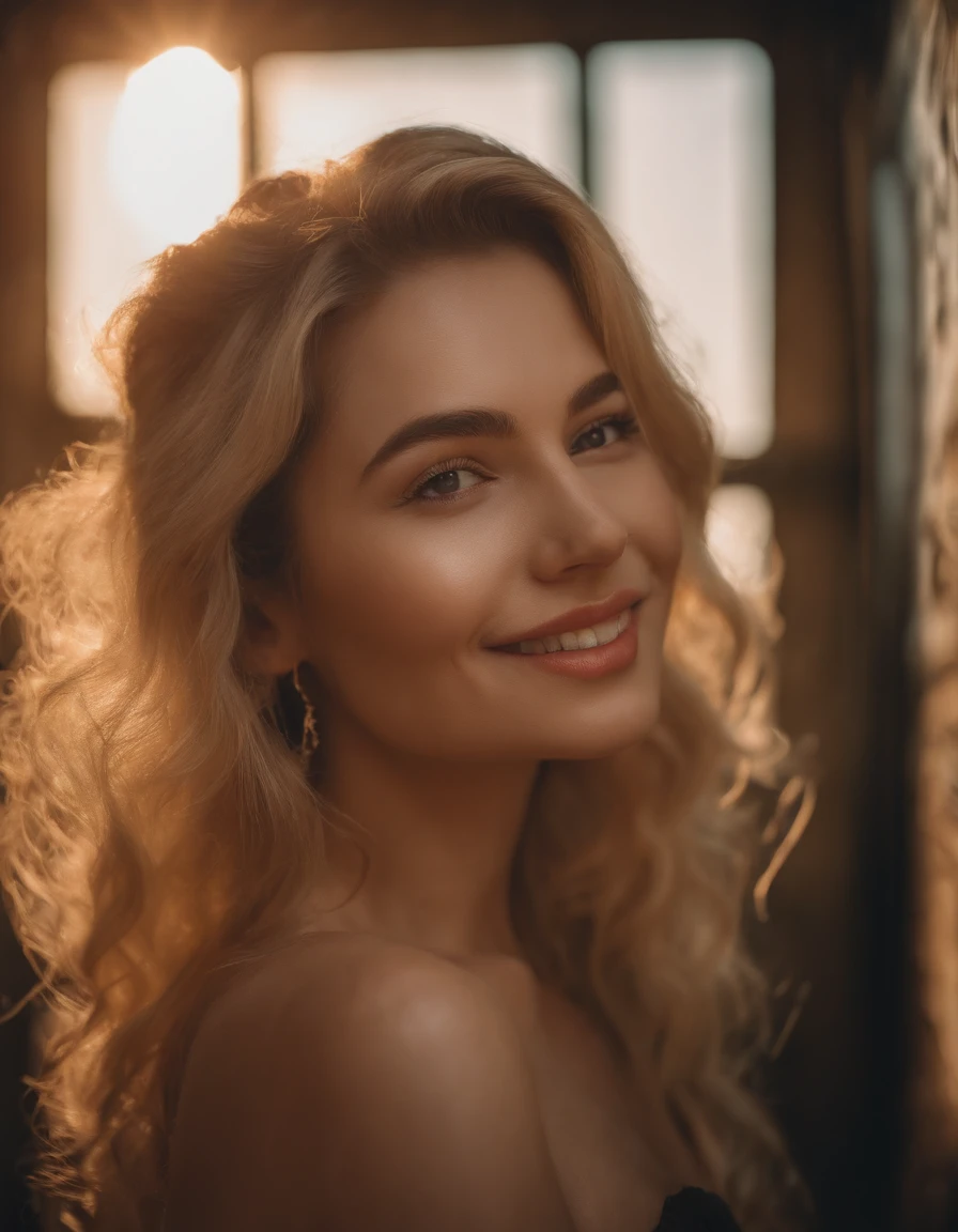 ((8K, RAW Photos, of the highest quality, Masterpieces), high definition RAW color photos professional full body photos, ((full body potrait)), (Realistic, Photorealism: 1.37), (Highest Quality), (Best Shadows), (Best Illustrations), ((Cute, Beautiful, Ultra High Resolution, High Definition CG Unified 8K Denden Wallpaper, Physically Based Rendering, Movie Lighting), analog style, Elegant, grateful, UHD 8K, Digital SLR, FujifilmXT3, Vibrant, Candid, Dramatic immersive sunset, (Detailed face, Skin Texture), Film grain, Natural light, looking in camera,(pin-up model), (1 german woman), (Photo of a woman from Germany 18 years old), (make up:1.1), (eye shadow:1.1), (blush:1.1), (eyeliner:1.1), ((sexy face)), (red Latex Blouse), ((latex skirt)), ((blonde mesh hair)), ((wavy long hair)),Beautiful detail eyes, Light on the Face, especially strong light, (Upper Eyes, Grinning smile:1.1), Shiny skin, ulzzang -6500-v1.1:0.2, Shy, (The Flash:1.2), ((Good anatomy: 1.2)), ((the background is blurred: 1.2)), Perfect face, beautiful face, Open, standig in front a window,